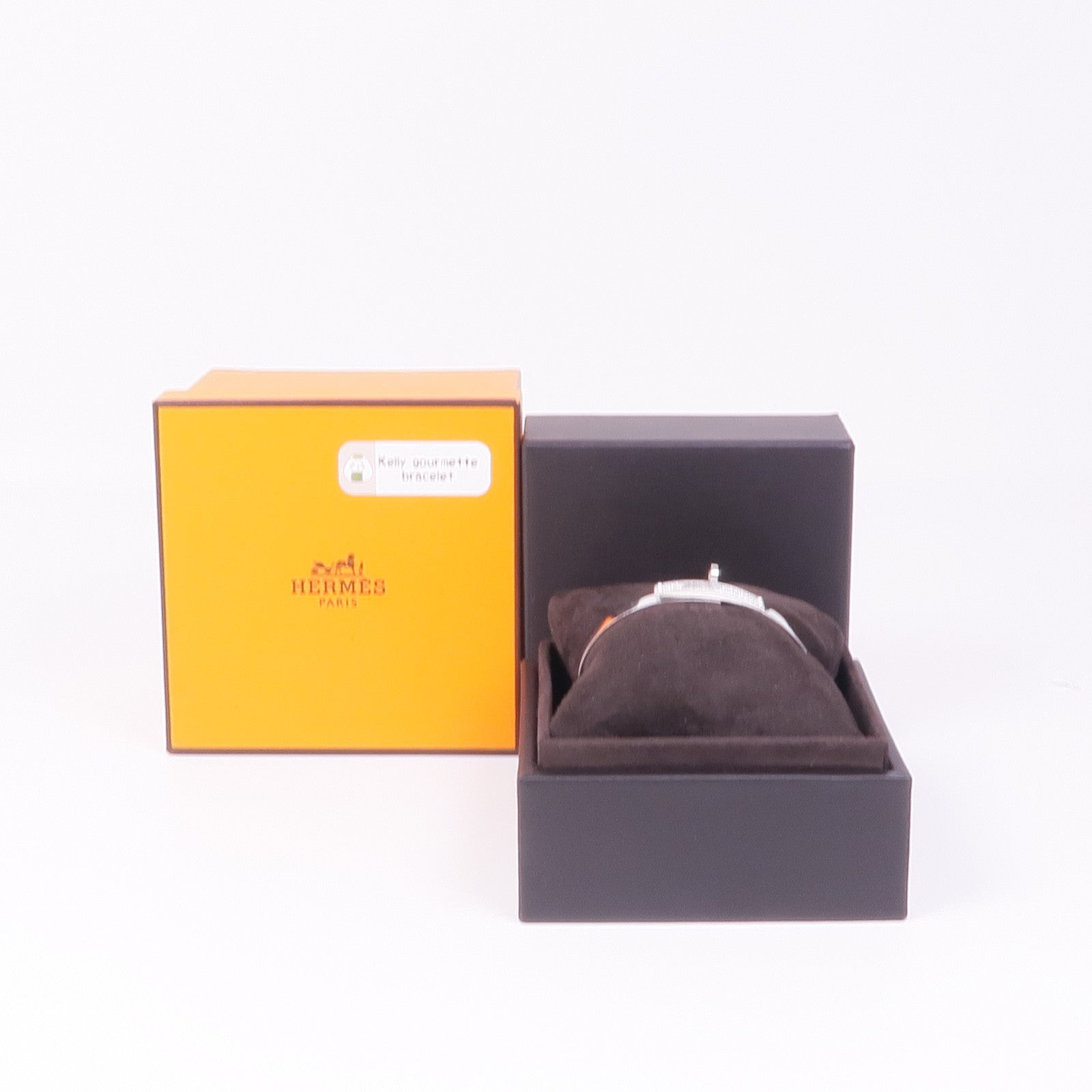 HERMES 18K白金Kelly Diamond Bracelet鑽石手鐲