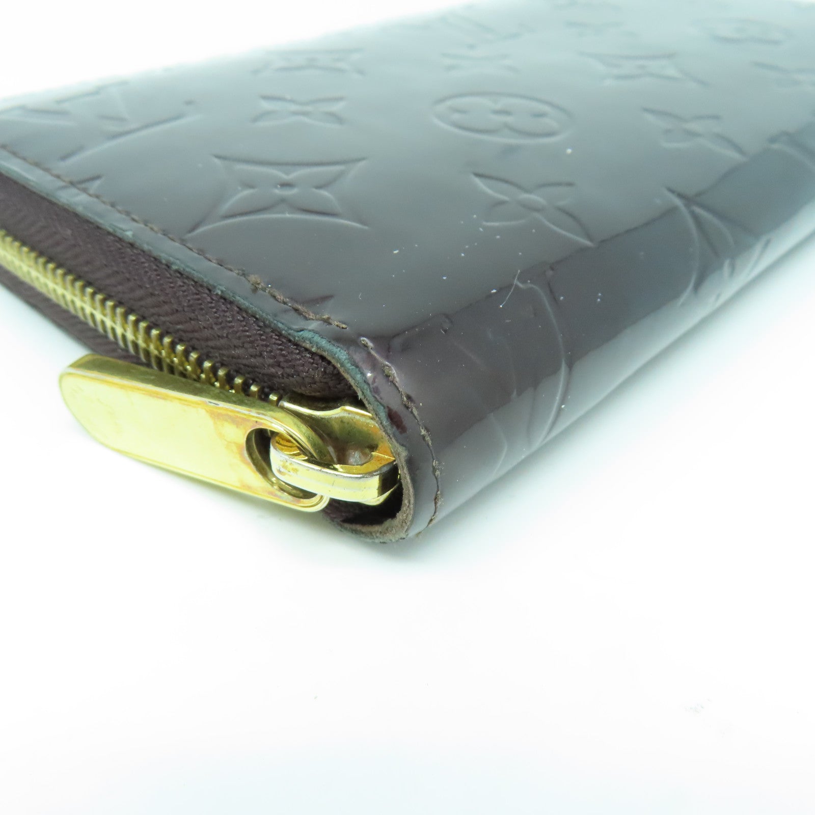 LOUIS VUITTON 【激減優惠】Monogram Vernis Zipper Long Wallet金扣長錢包酒紅色