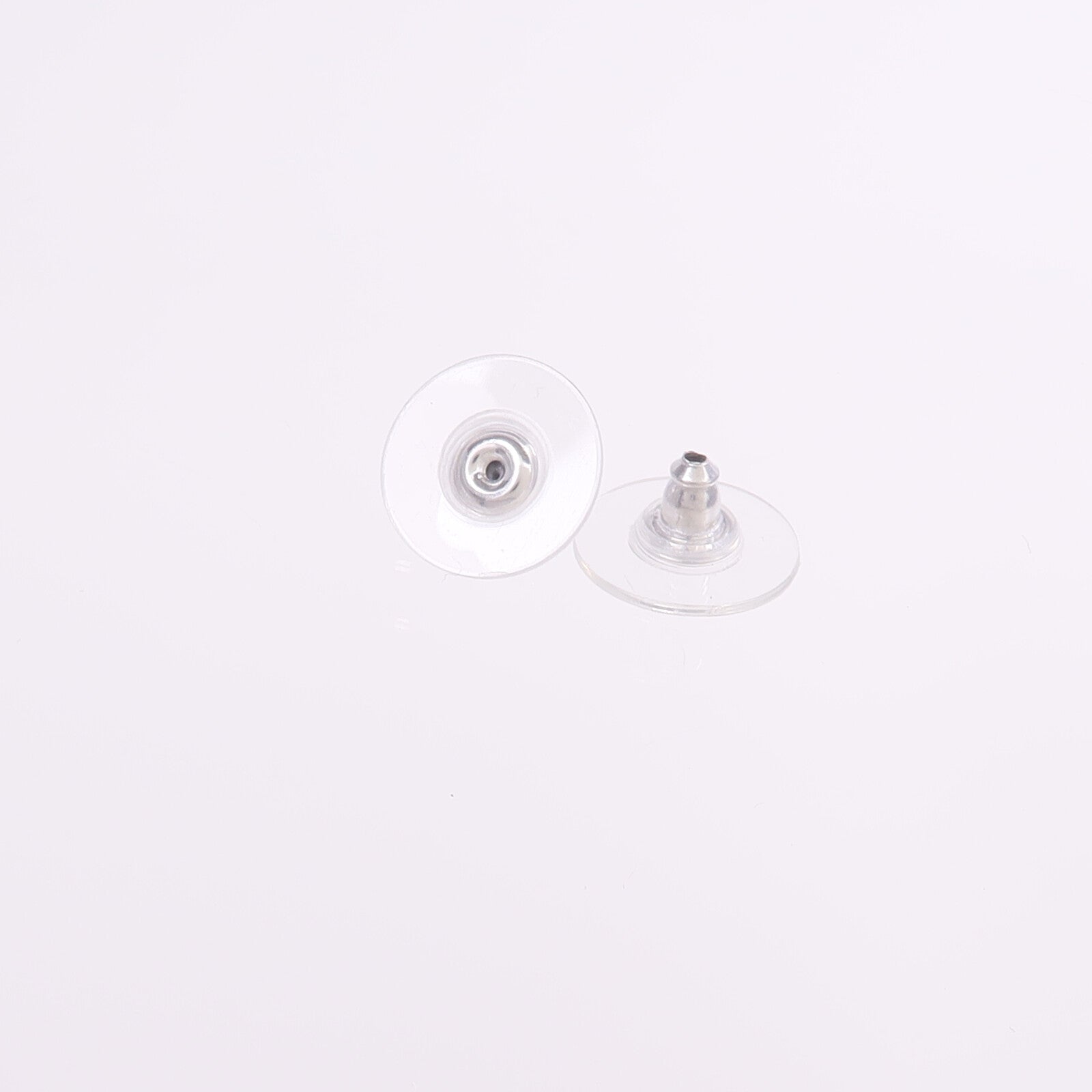 CHANEL PVC/金屬Earrings銀扣耳環