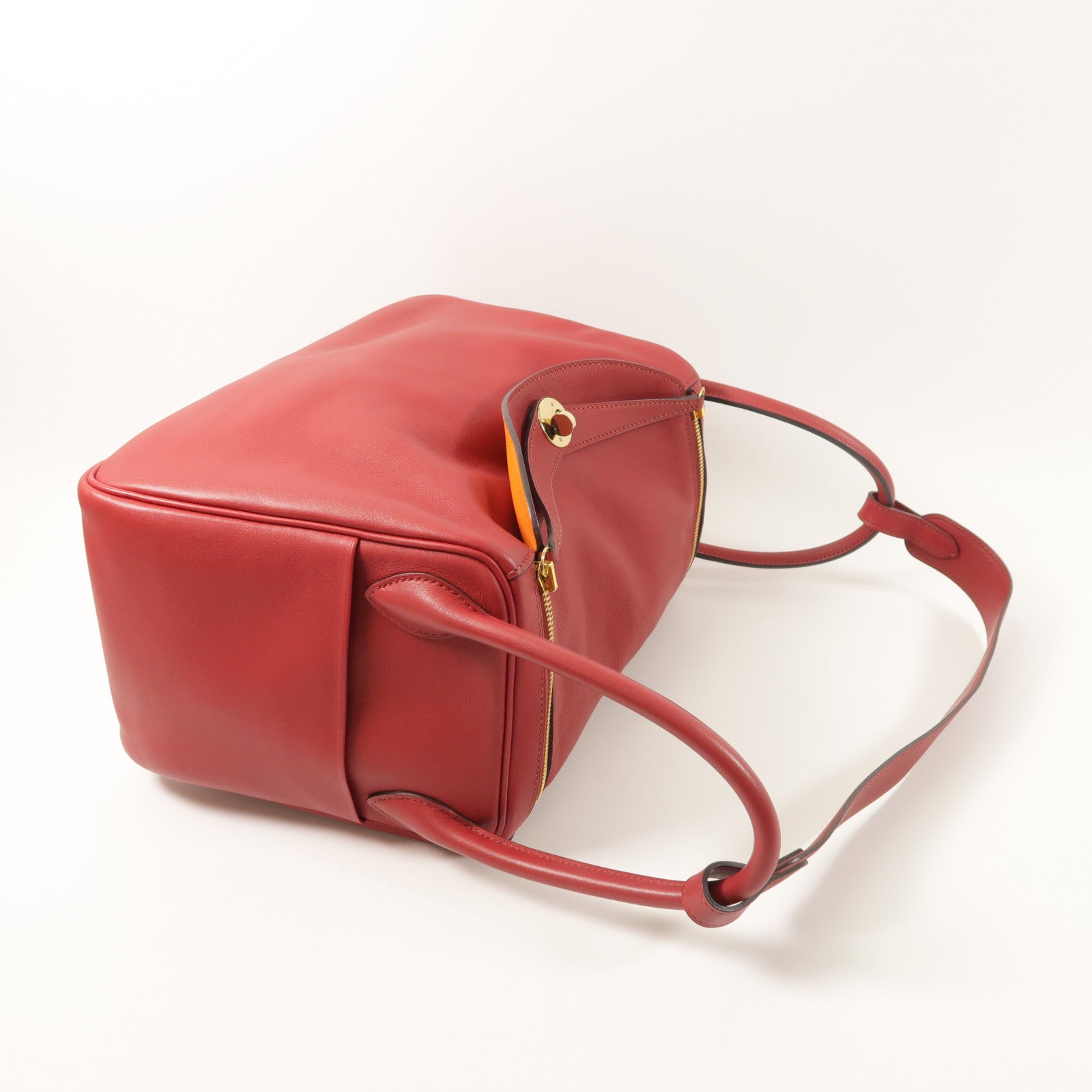 HERMES 皮革Lindy 30手挽肩背兩用袋Rouge Grenat