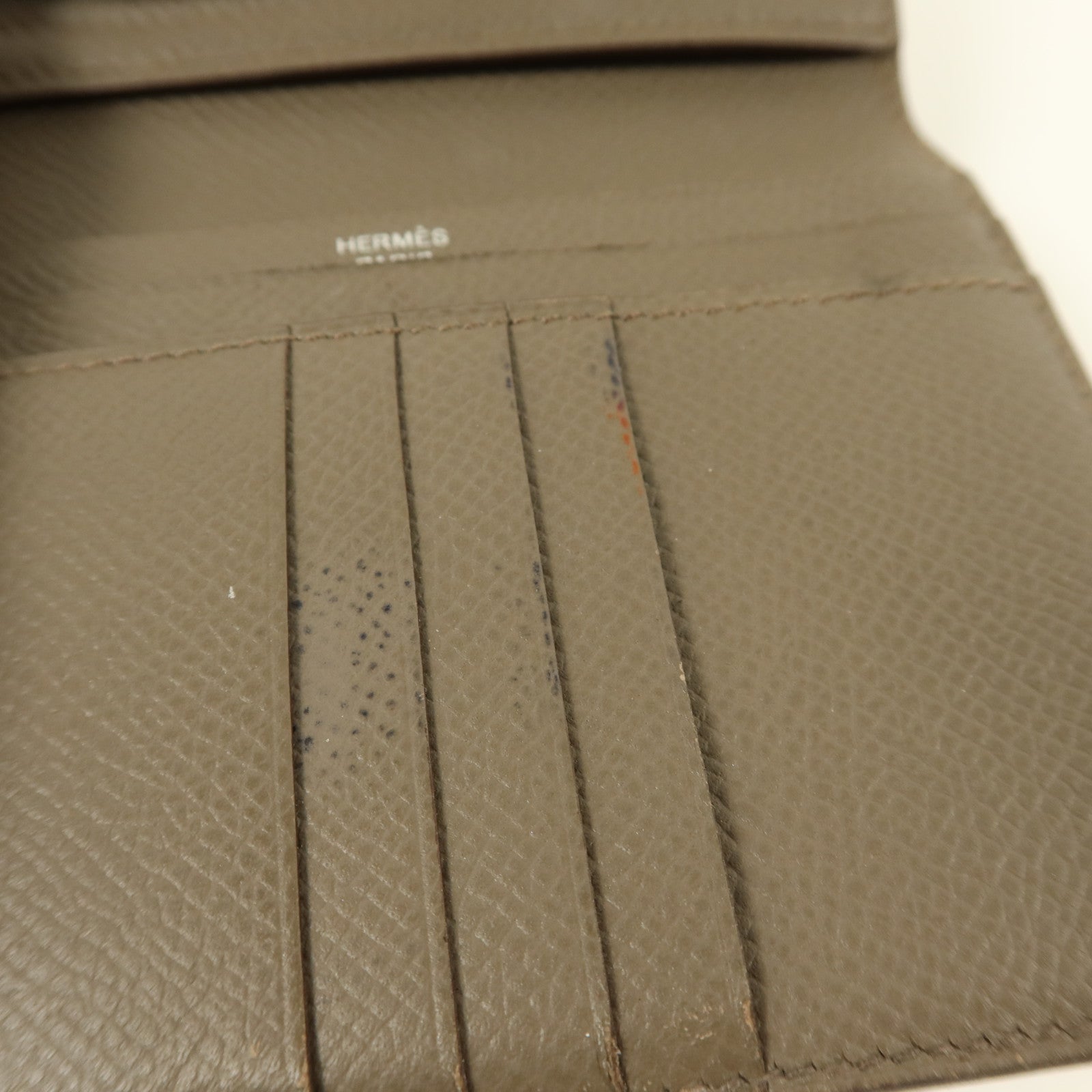 HERMES Epsom皮革Bearn Wallet錢包Etoupe