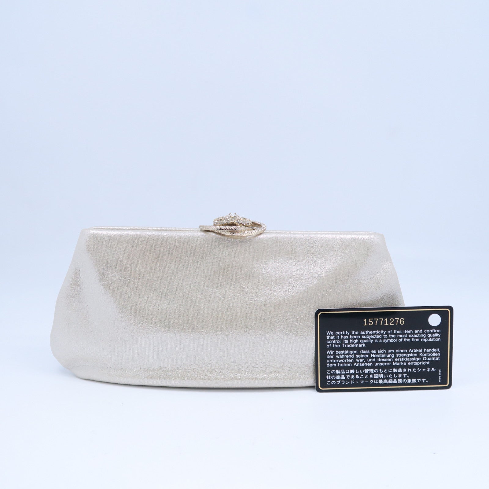 CHANEL 【激減優惠】牛皮皮革Clutch Bag金扣手拿包金色