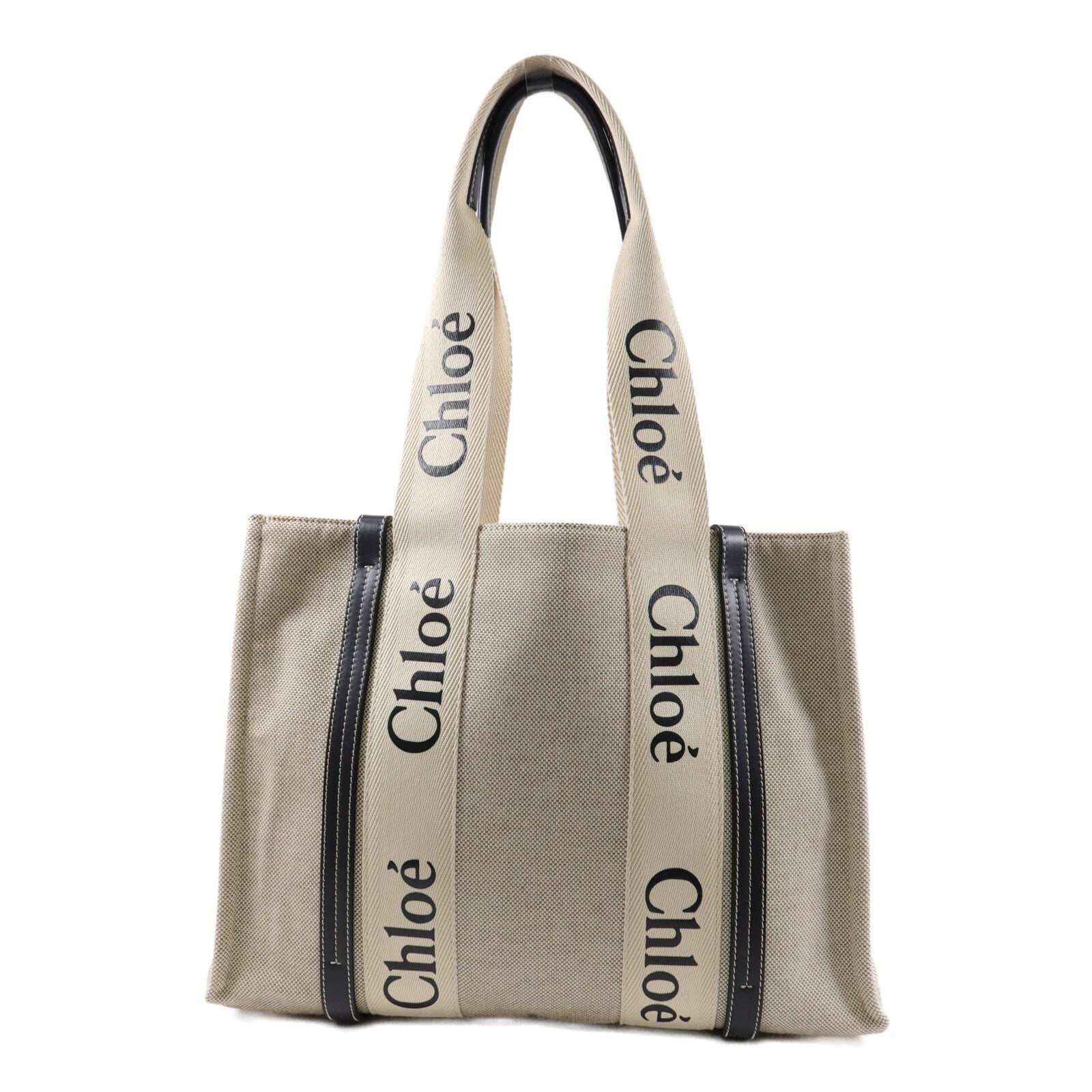 Chloe 帆布Woody Tote Medium肩背袋