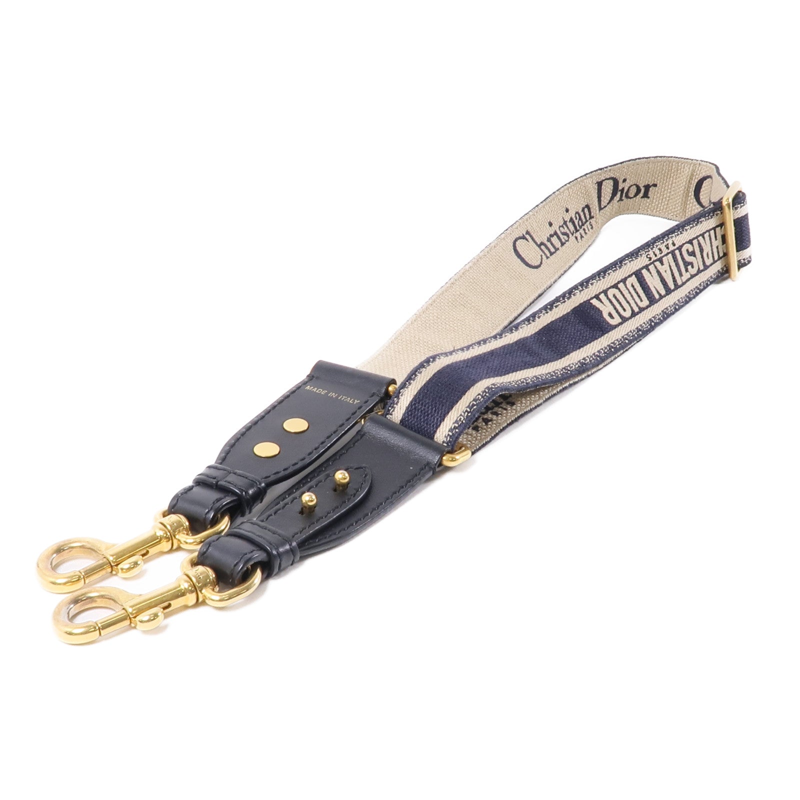 Dior 【激減優惠】帆布Shoulder Strap金扣肩帶藍色