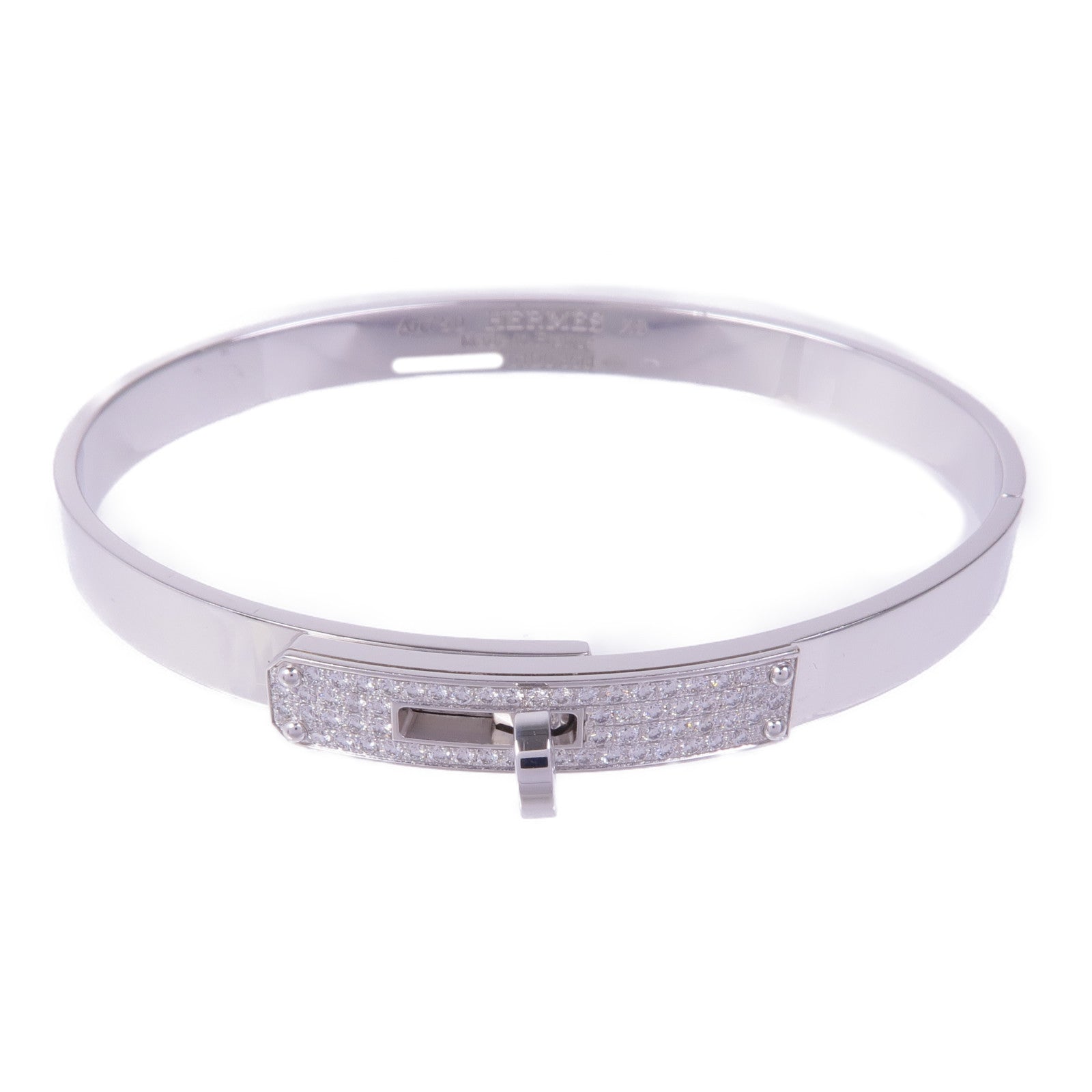 HERMES 18K白金Kelly Diamond Bracelet鑽石手鐲