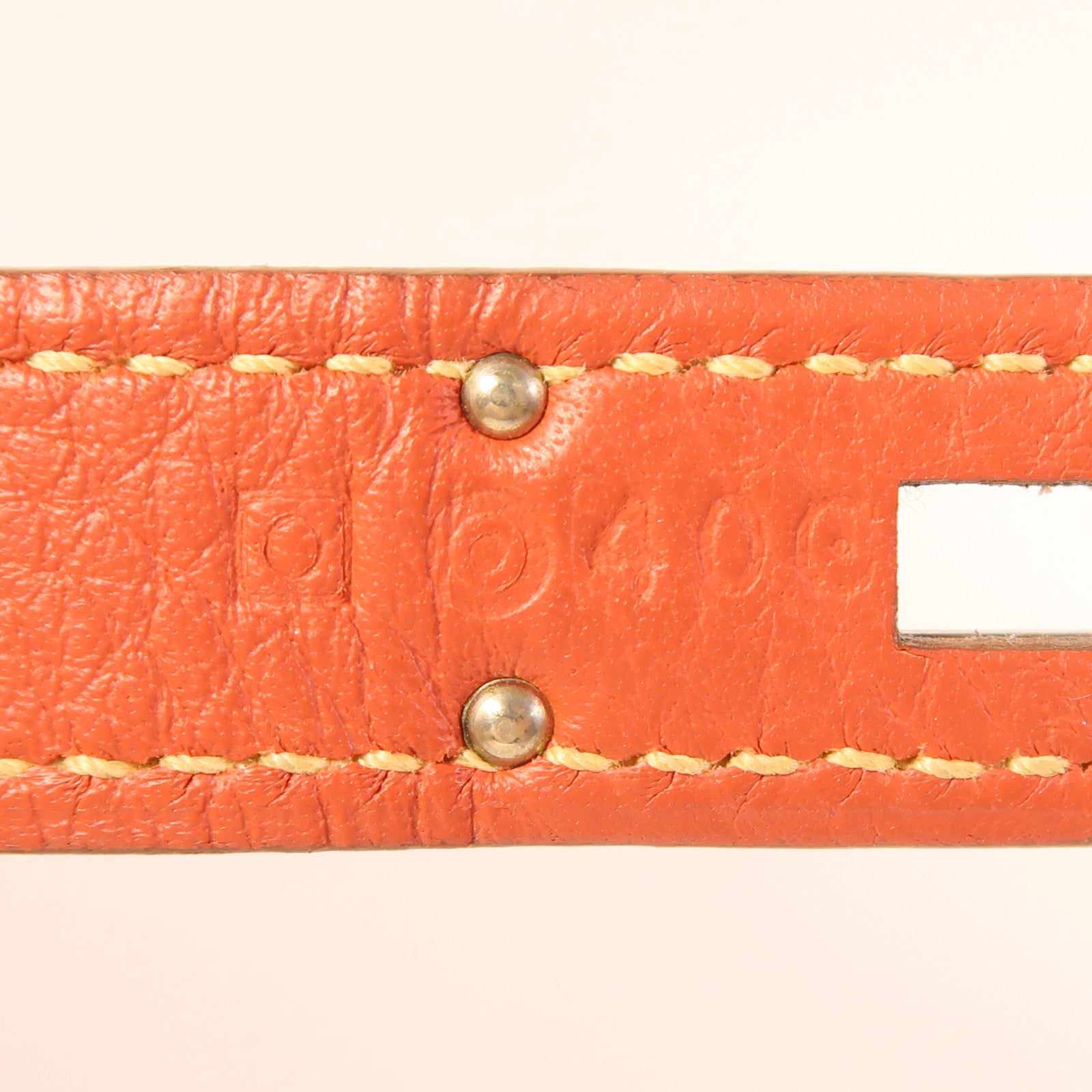 HERMES Clemence皮革Jypsiere 28銀扣肩背袋Capucine