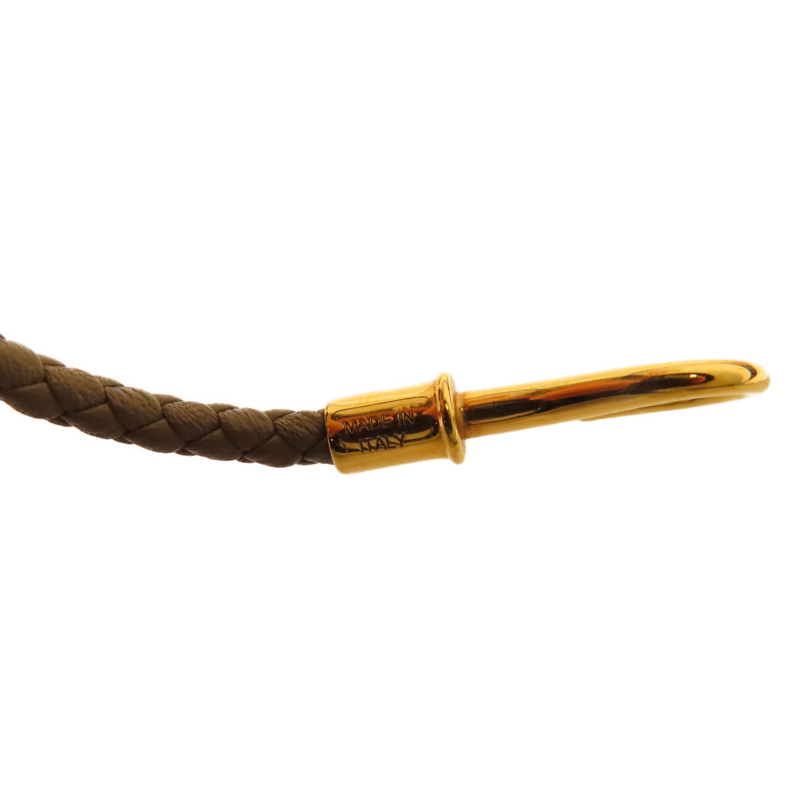 HERMES 牛皮皮革Jumbo H Bracelet金扣手帶Etoupe