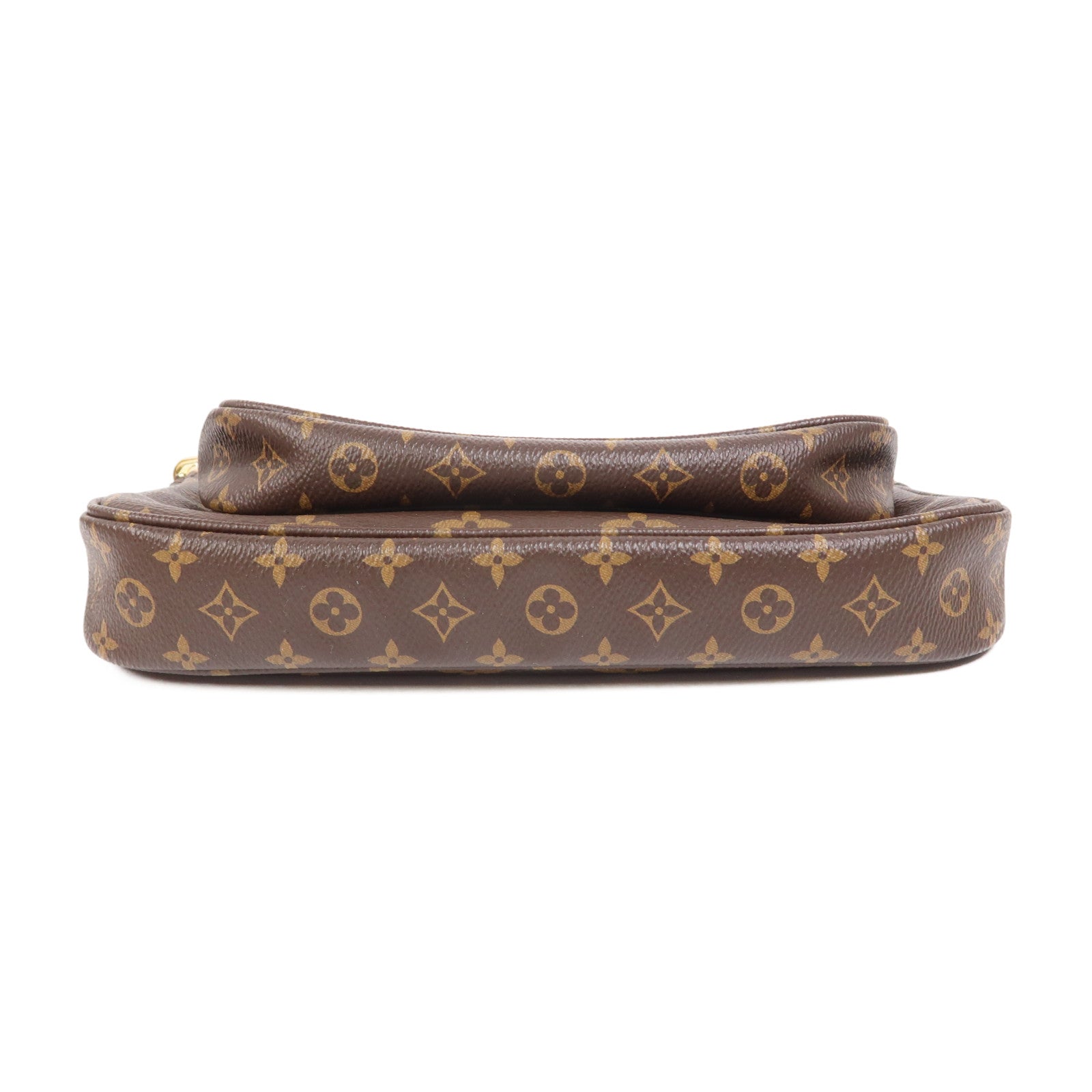 LOUIS VUITTON Monogram Multi Pochette Accessoires金扣肩背袋棕色