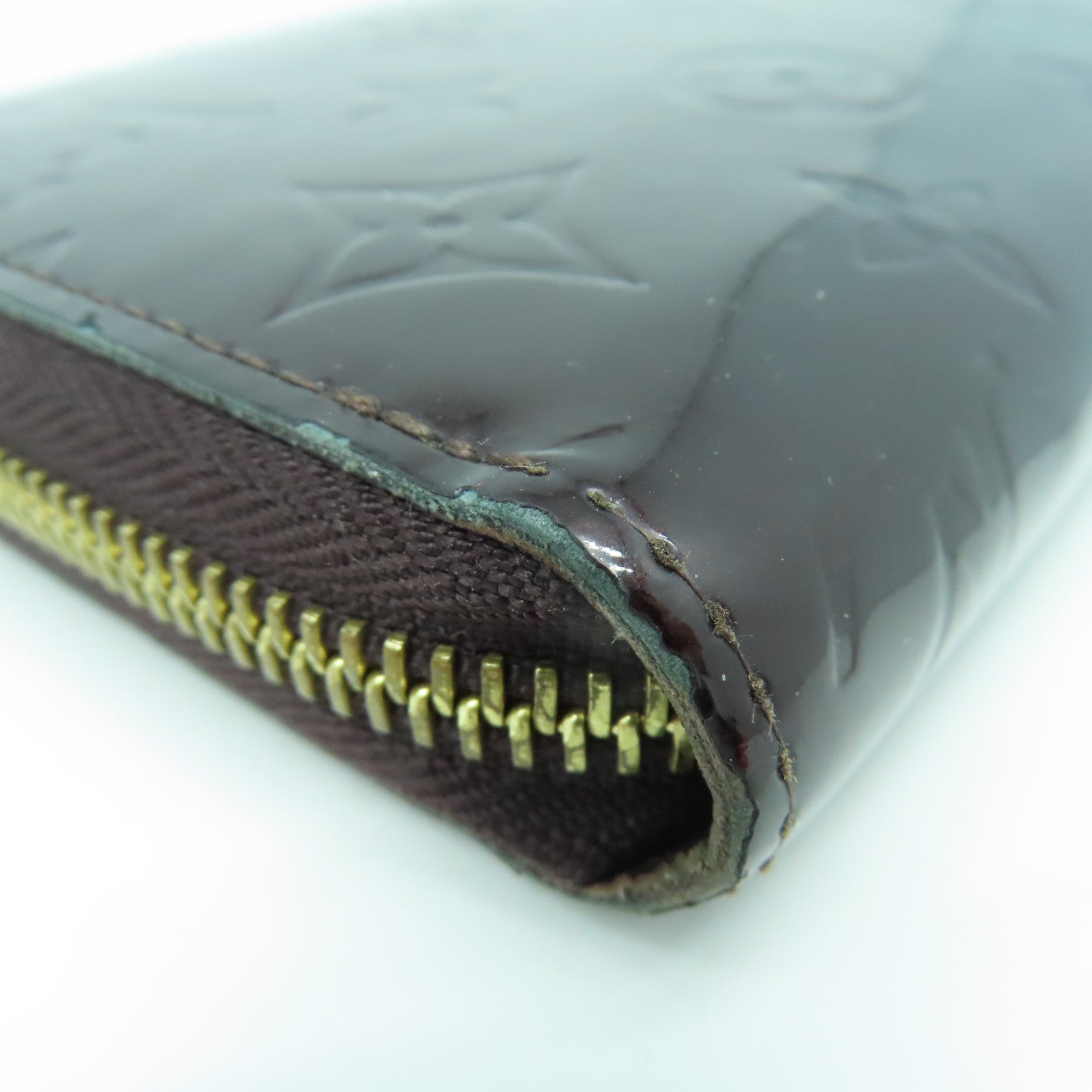 LOUIS VUITTON 【激減優惠】Monogram Vernis Zipper Long Wallet金扣長錢包酒紅色