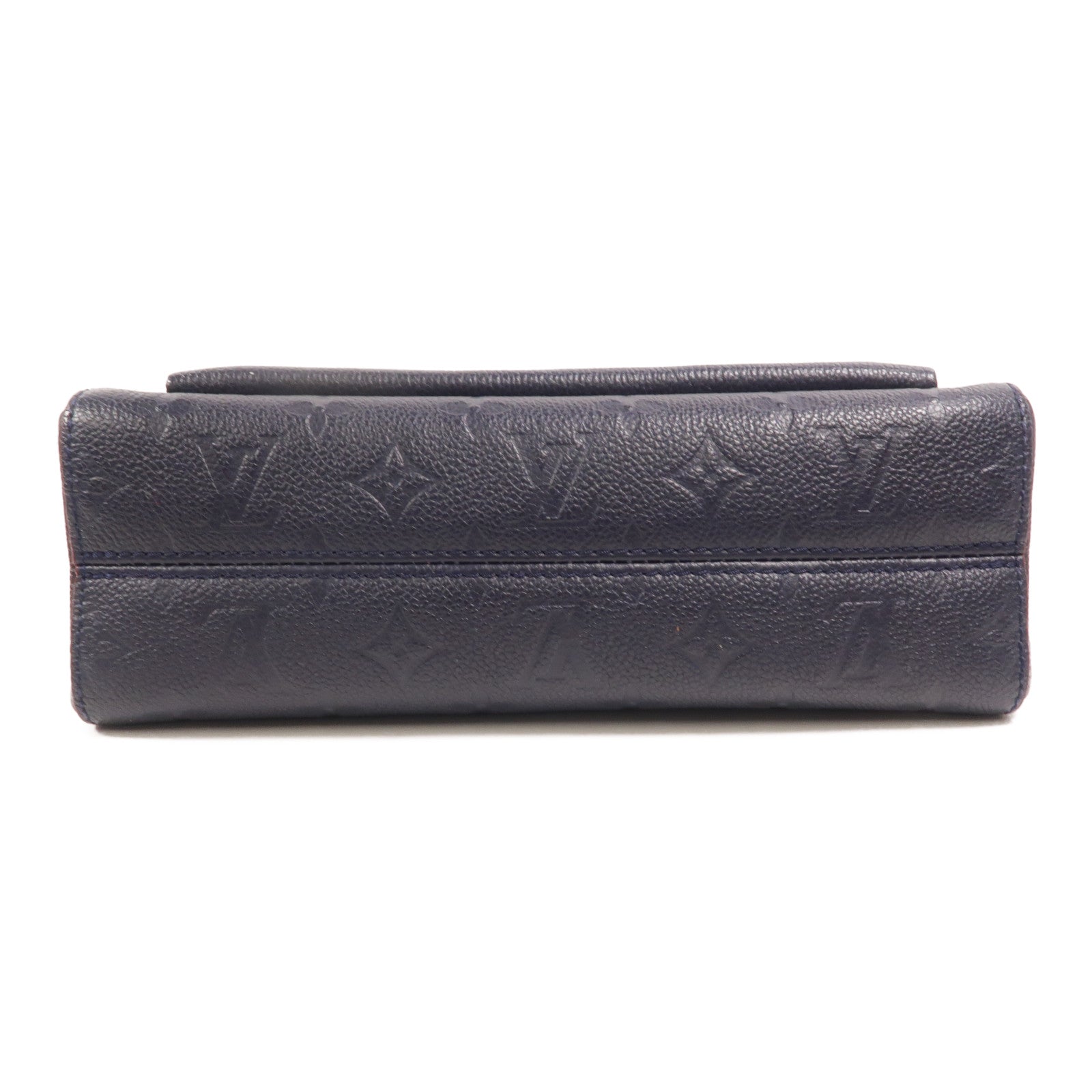 LOUIS VUITTON Monogram Empreinte Vavin PM金扣肩背袋深藍色
