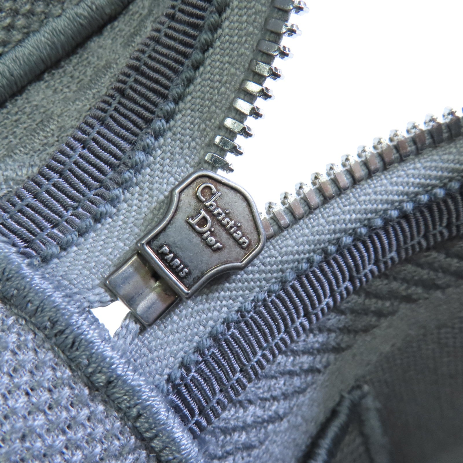 Dior 帆布Vanity case銀扣手挽袋