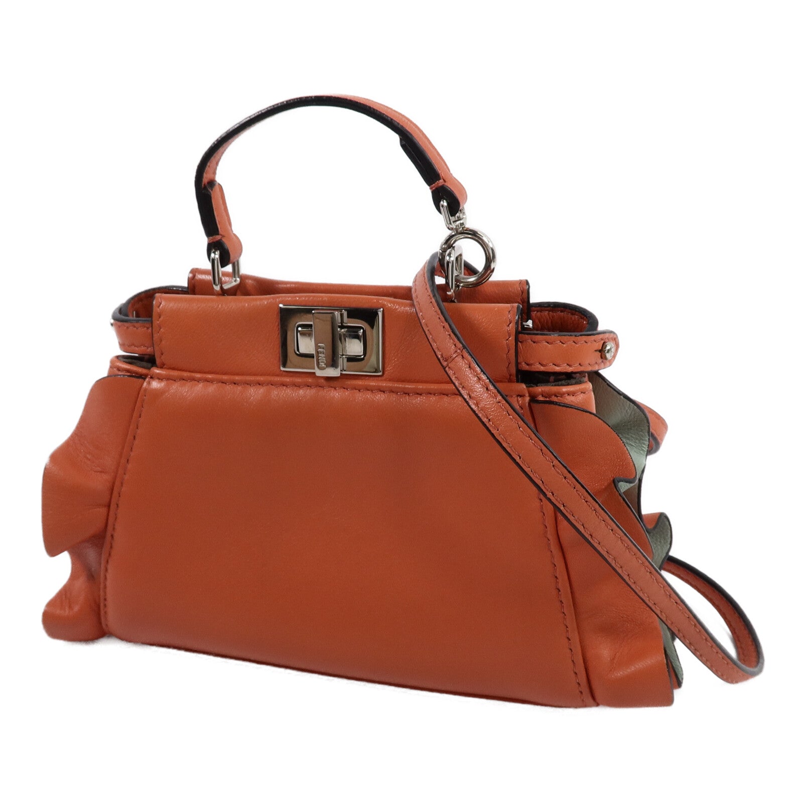 FENDI 羊皮皮革Mini Peekaboo手挽肩背兩用袋