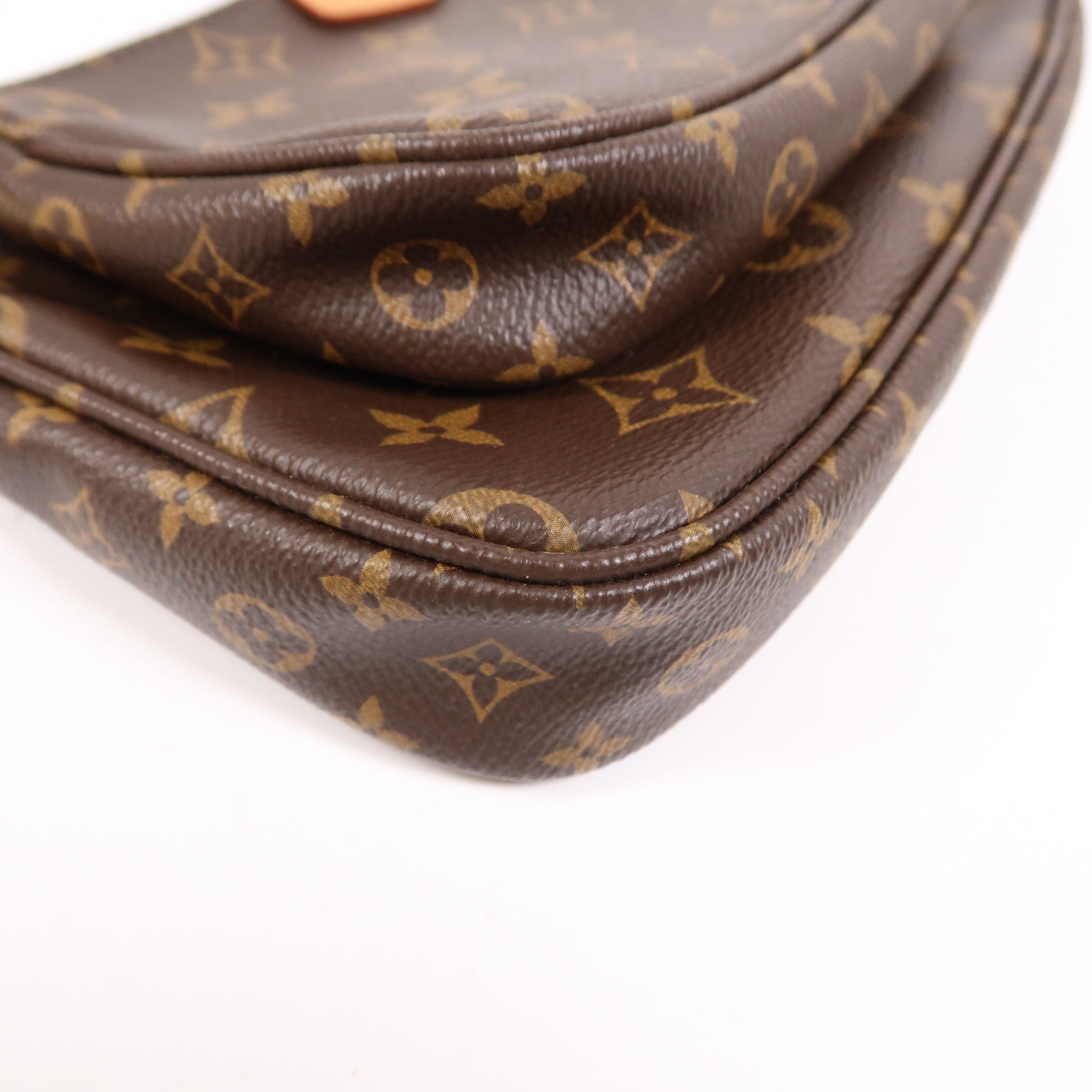 LOUIS VUITTON Monogram Multi Pochette Accessoires金扣肩背袋棕色