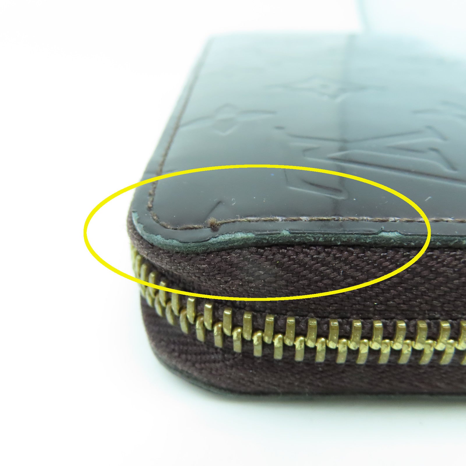 LOUIS VUITTON 【激減優惠】Monogram Vernis Zipper Long Wallet金扣長錢包酒紅色