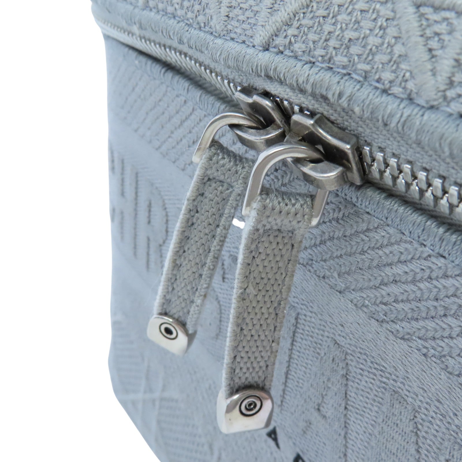 Dior 帆布Vanity case銀扣手挽袋