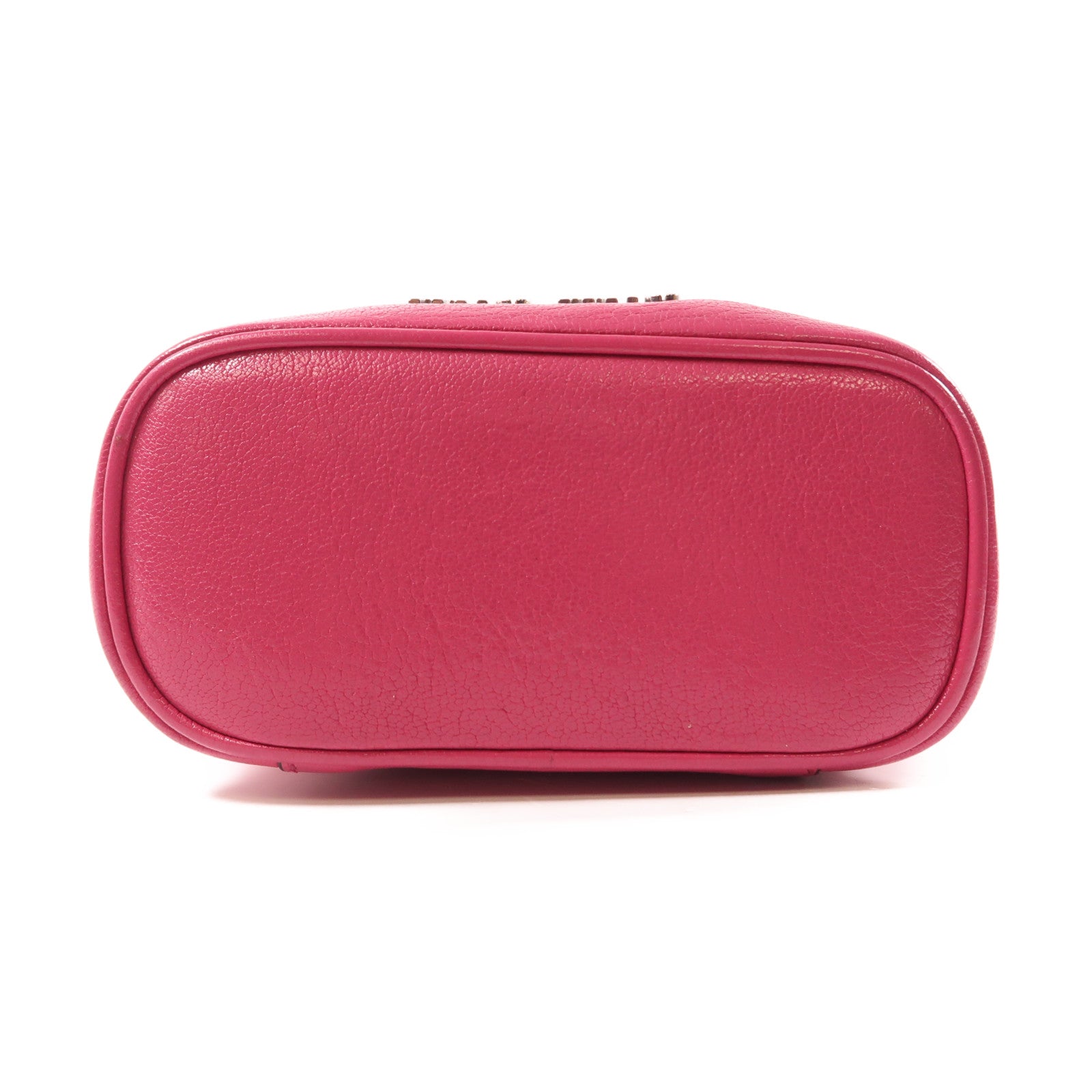 Miu Miu 牛皮皮革2 Way Shoulder銀扣手挽肩背兩用袋粉紅色