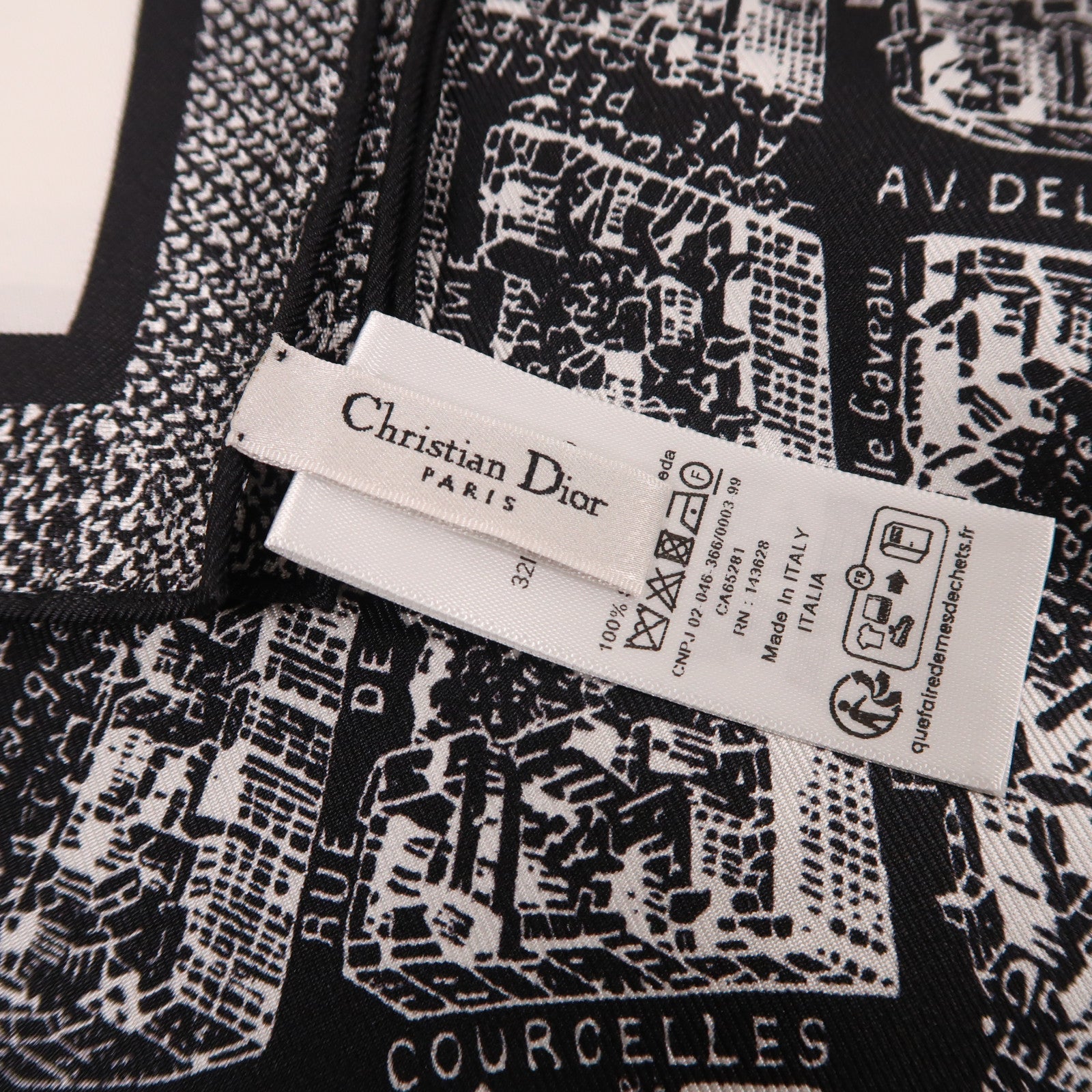 Dior 絲質Scarf絲巾黑色