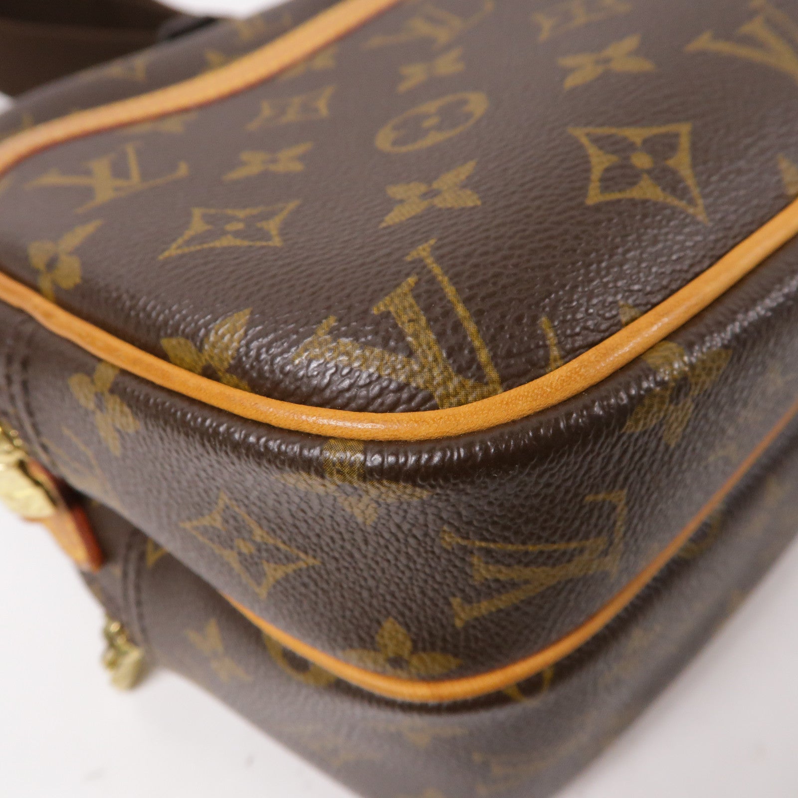 LOUIS VUITTON Monogram Reporter金扣肩背袋啡色