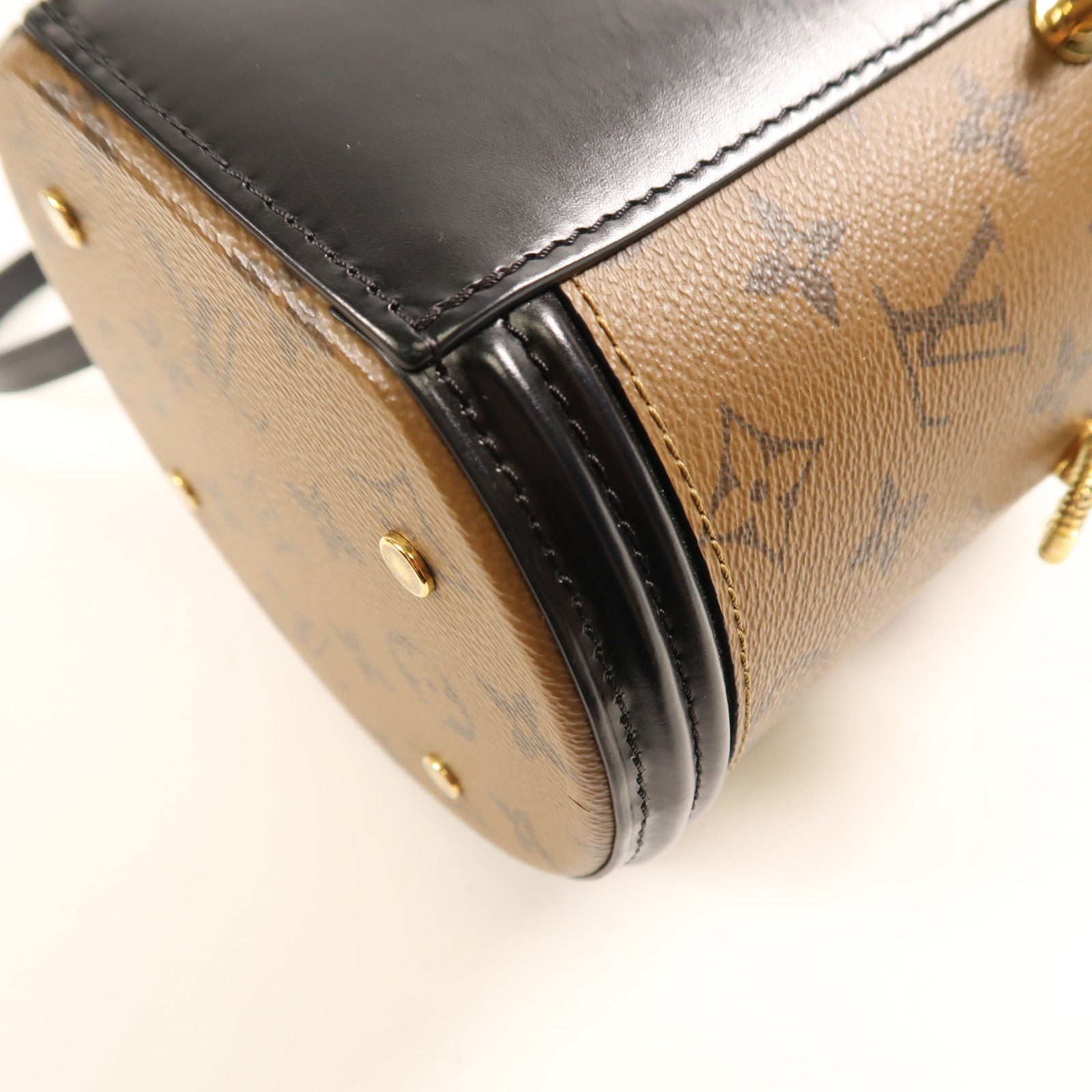 LOUIS VUITTON LV GHW Cannes 2 Way Shoulder Bag M43986 Monogram Reverse Brown