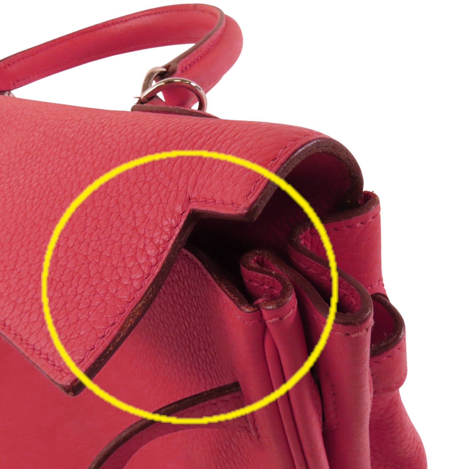 HERMES Clemence皮革Kelly 35銀扣手挽肩背兩用袋