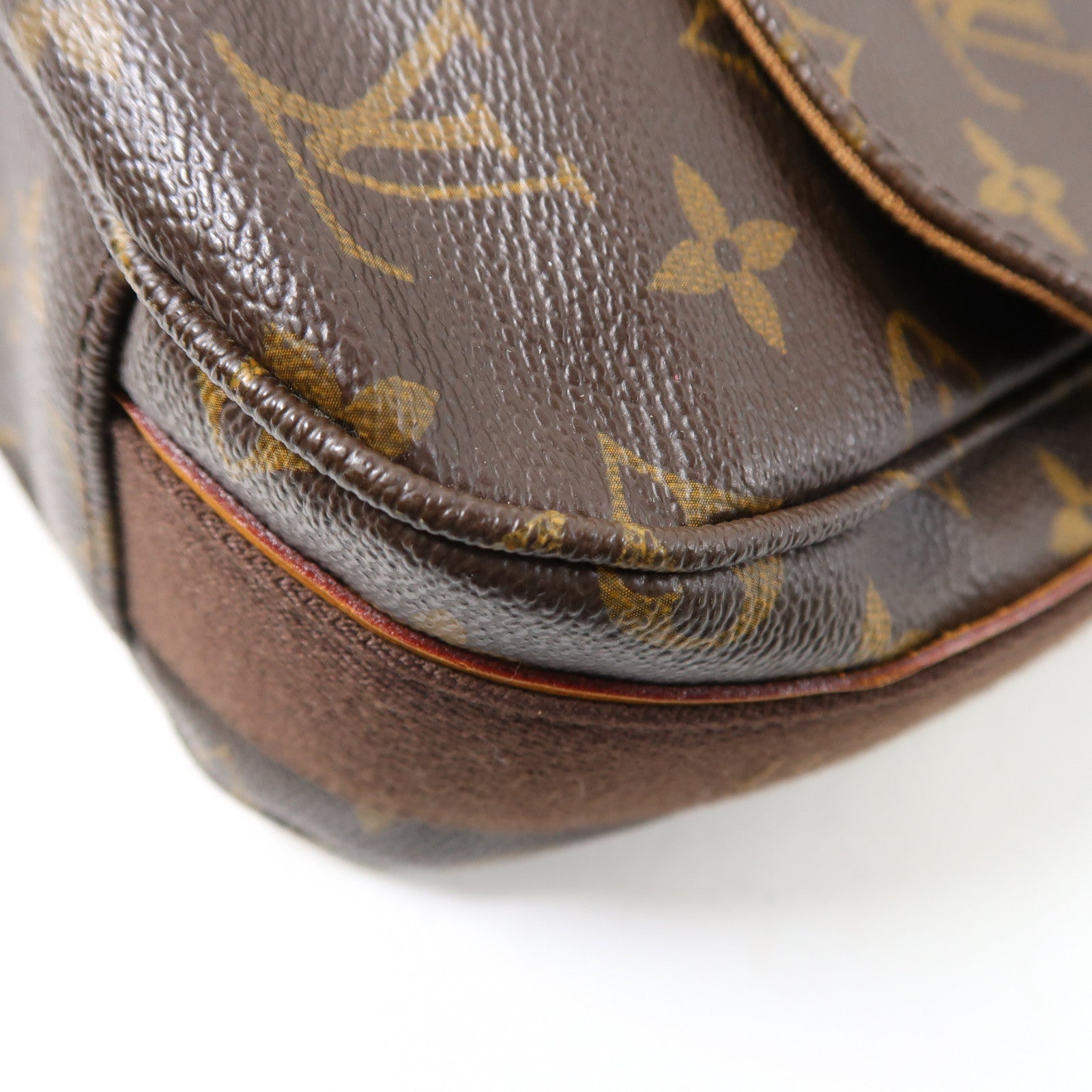 LOUIS VUITTON Monogram Abbesses金扣肩背袋棕色