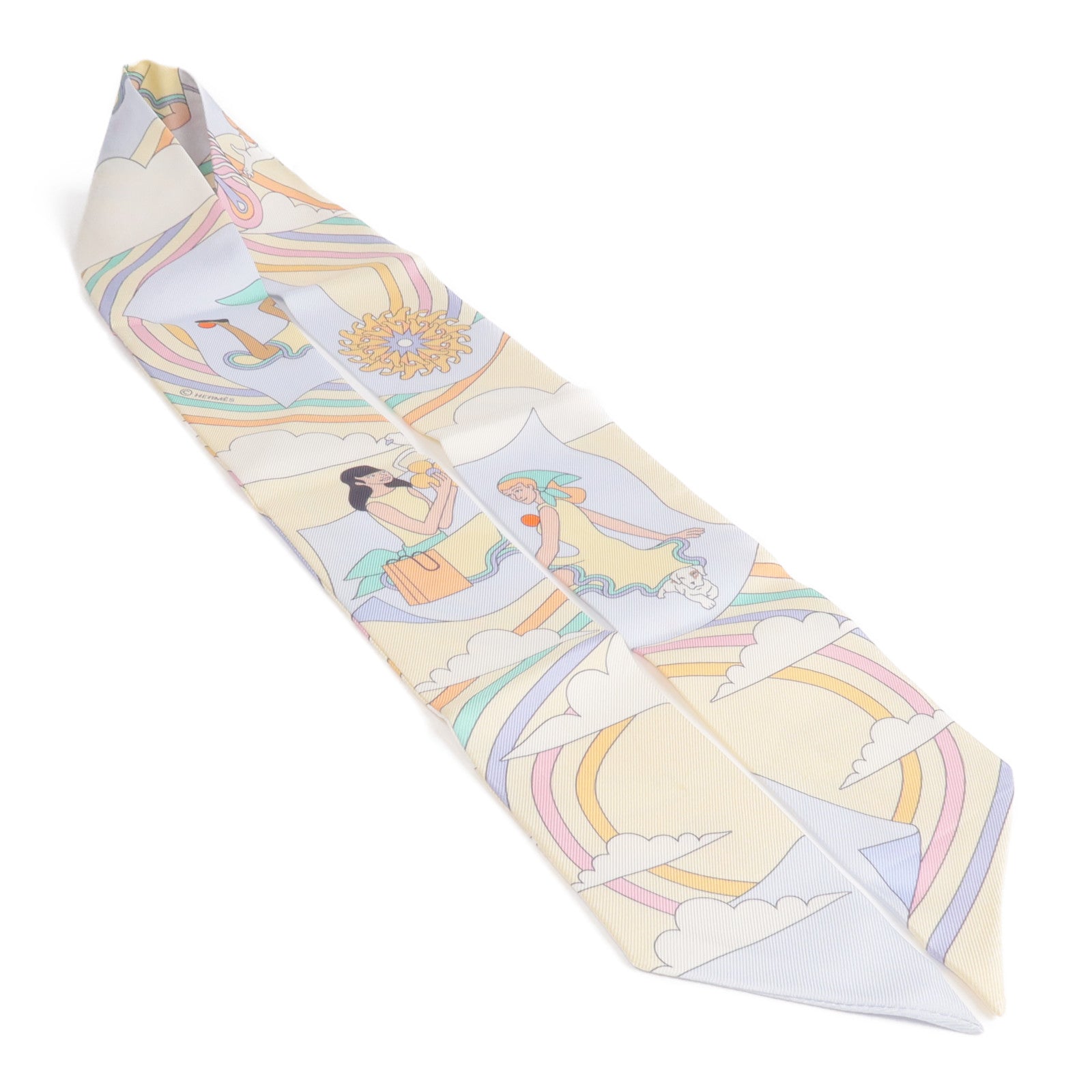HERMES 絲質Twilly絲巾