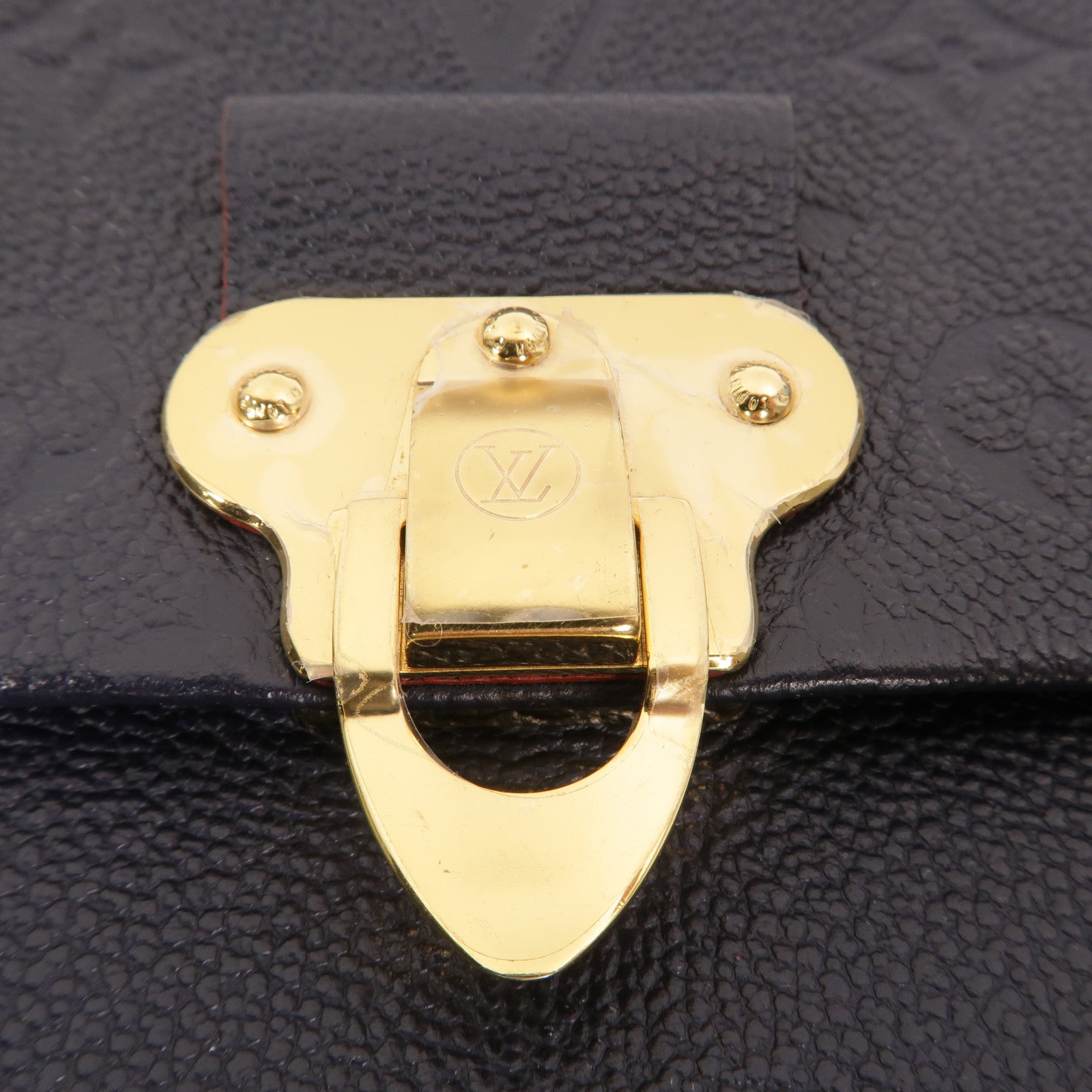 LOUIS VUITTON Monogram Empreinte Vavin PM金扣肩背袋深藍色