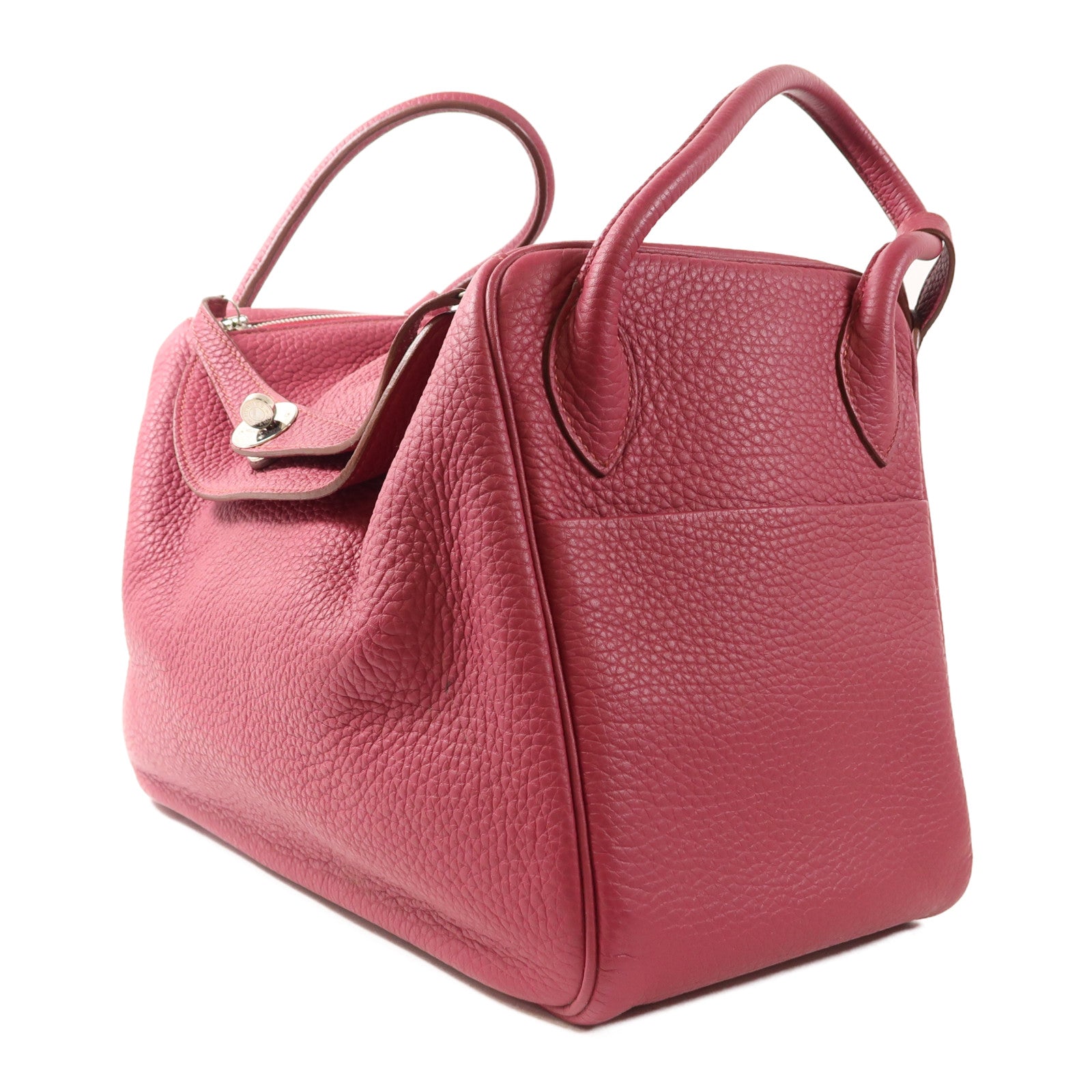HERMES PHW Lindy 34 2Way Shoulder Hand Bag Clemence Leather Rough H