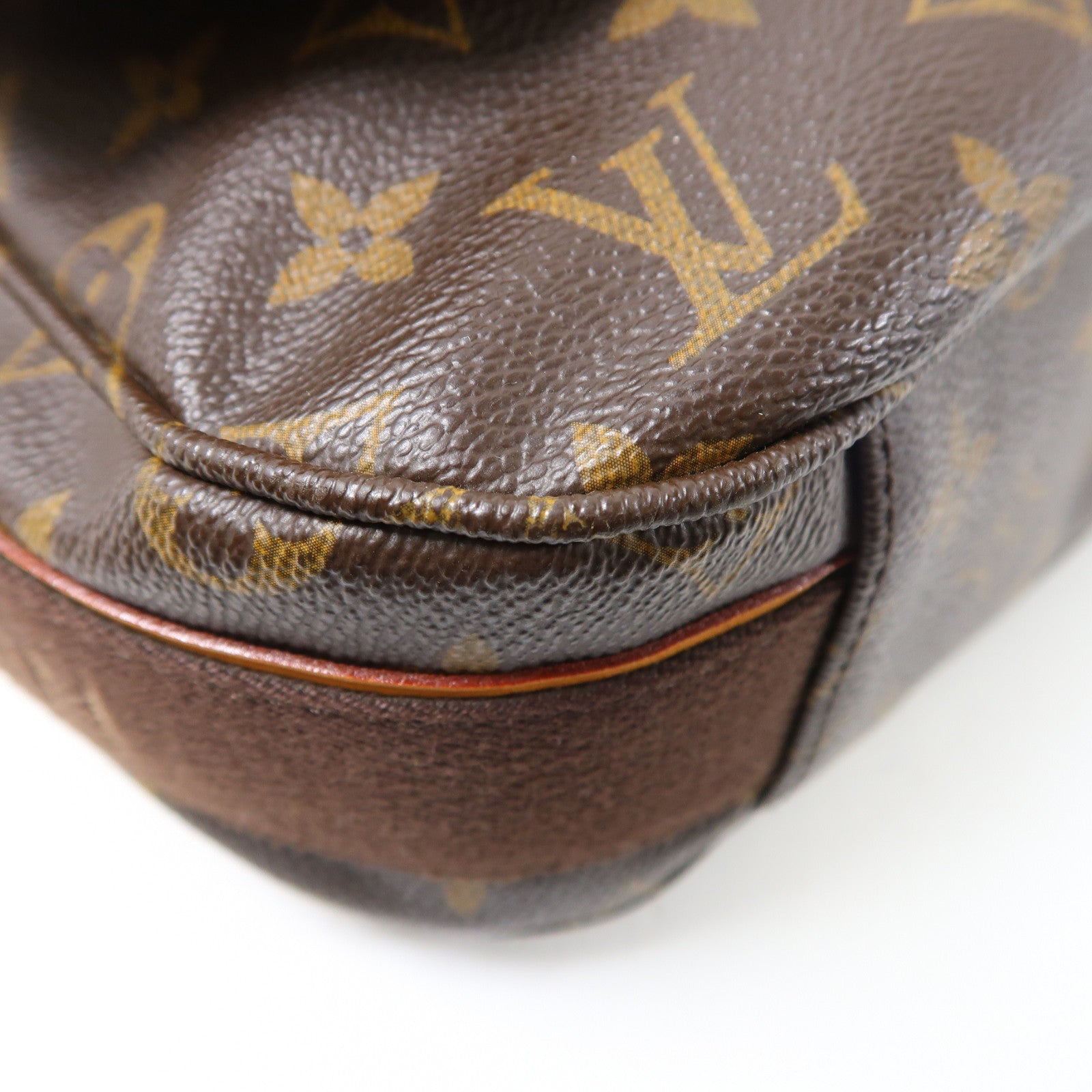 LOUIS VUITTON Monogram Abbesses金扣肩背袋棕色