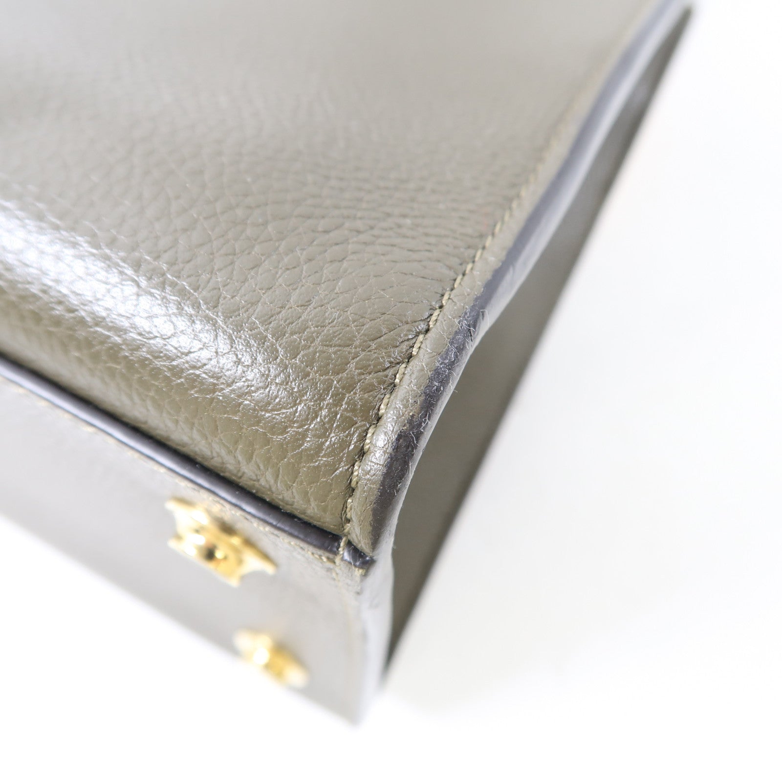 LOUIS VUITTON 牛皮皮革City Steamer金扣手挽肩背兩用袋綠色/米色/黑色