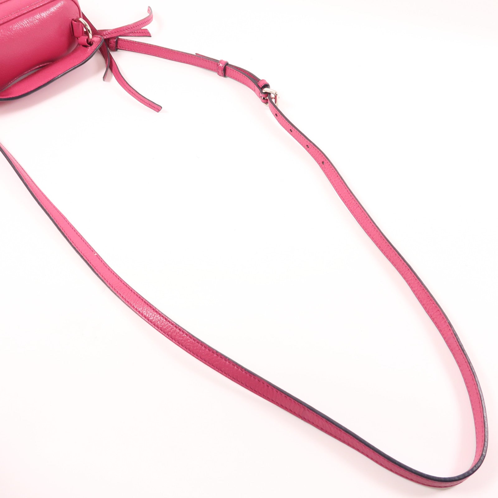 Miu Miu 牛皮皮革2 Way Shoulder銀扣手挽肩背兩用袋粉紅色