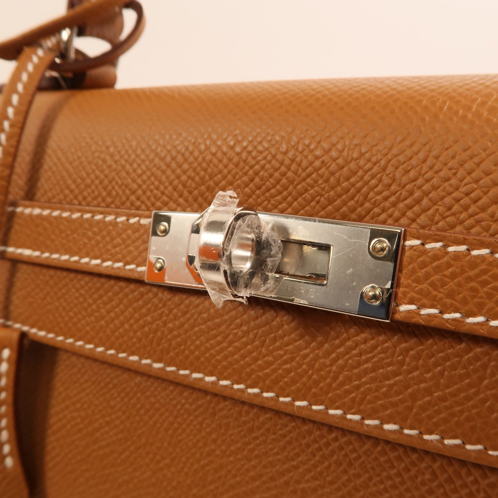 HERMES Epsom皮革Kelly 25銀扣手挽肩背兩用袋