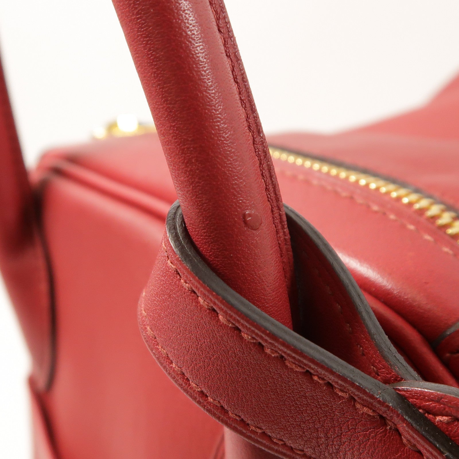 HERMES 皮革Lindy 30手挽肩背兩用袋Rouge Grenat