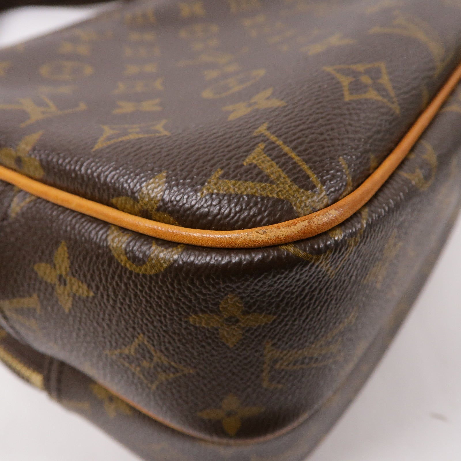LOUIS VUITTON Monogram Reporter金扣肩背袋啡色