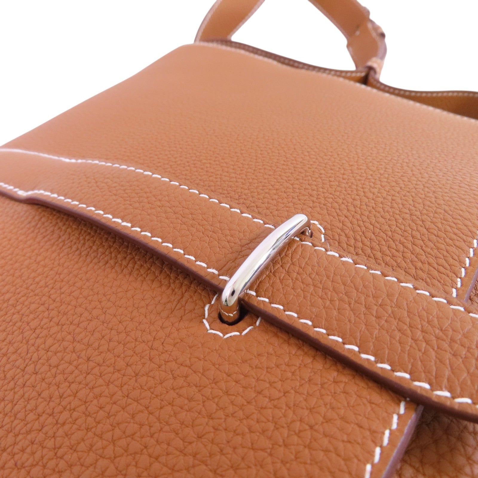 HERMES Togo皮革Steve Light Messenger銀扣肩背袋