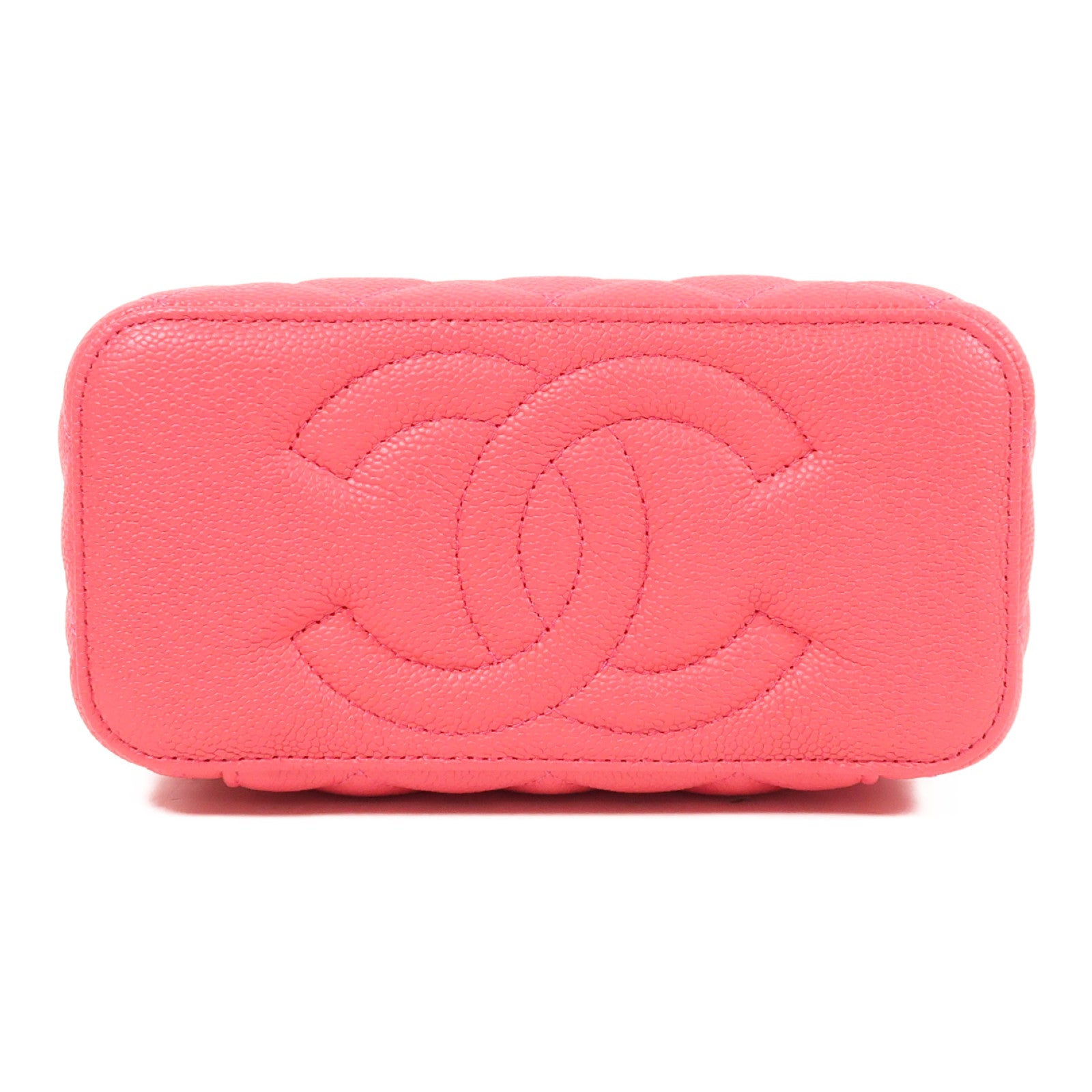 CHANEL 牛皮皮革Vanity Case金扣鏈帶肩背袋