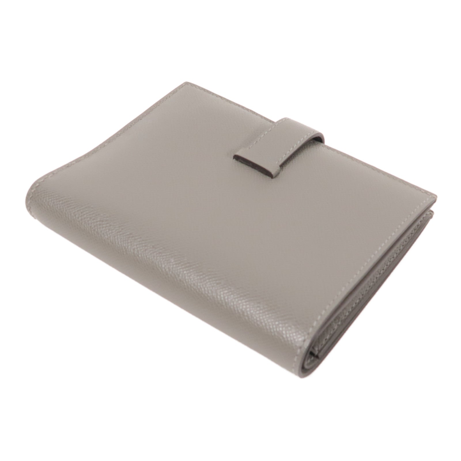 HERMES Madame皮革Bearn Compact Wallet金扣錢包