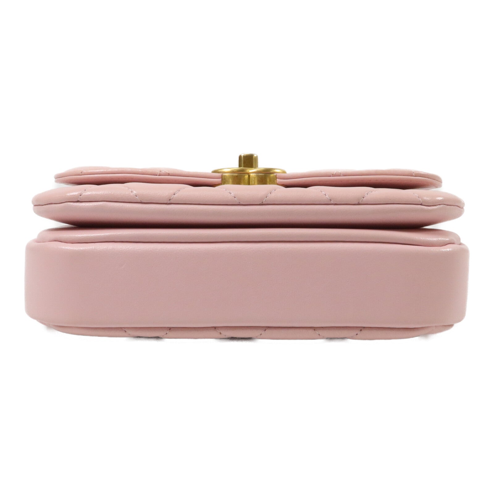 CHANEL 羊皮皮革Mini Handle Flap Bag鏈帶手挽肩背兩用袋