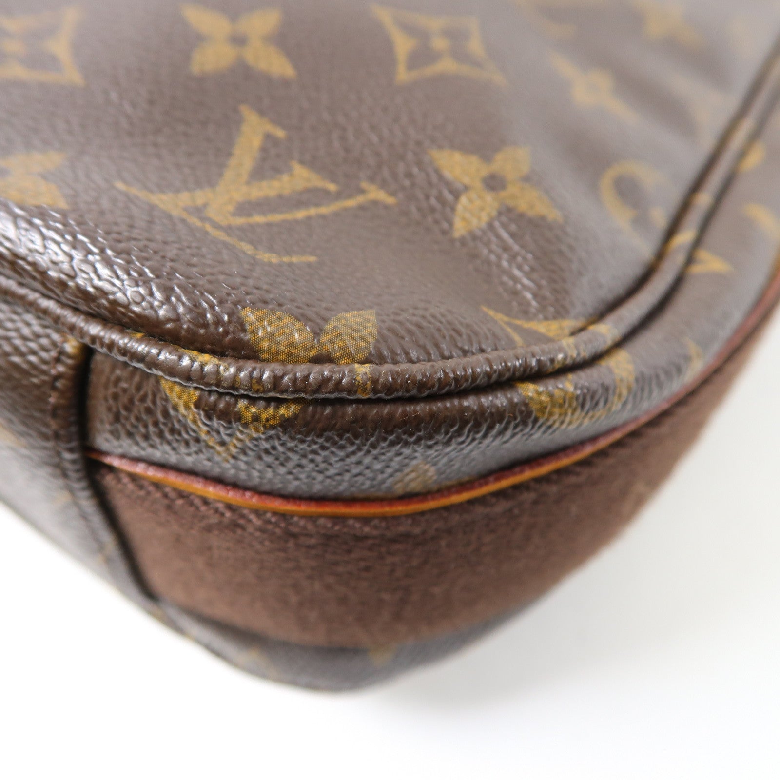 LOUIS VUITTON Monogram Abbesses金扣肩背袋棕色