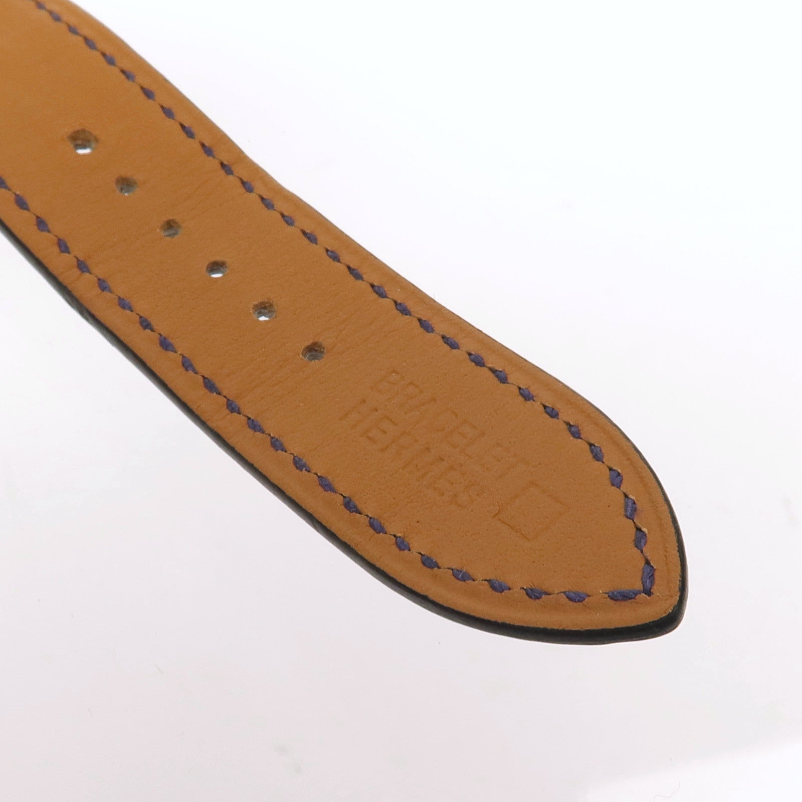 HERMES Heure H Watch不鏽鋼/皮革手錶石英機芯白色