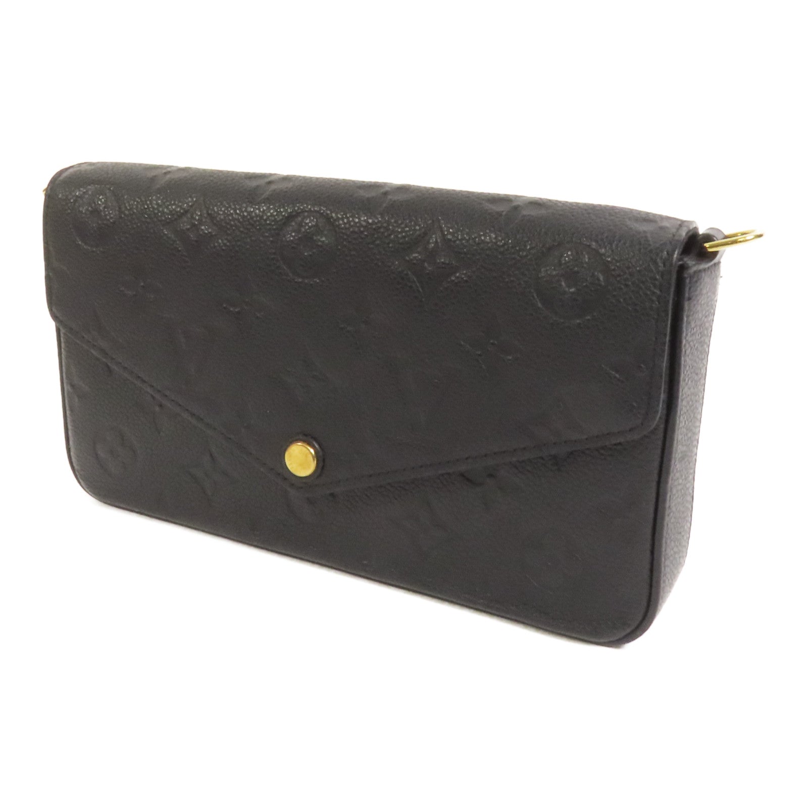 LOUIS VUITTON Monogram Empreinte Felicie Pochette 金扣鏈帶肩背袋