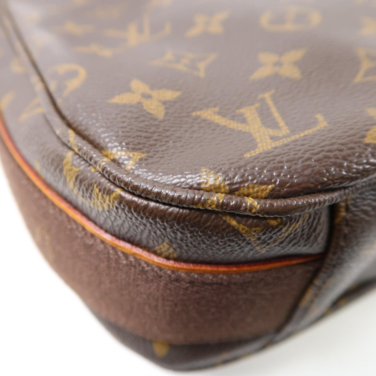 LOUIS VUITTON Monogram Abbesses金扣肩背袋棕色