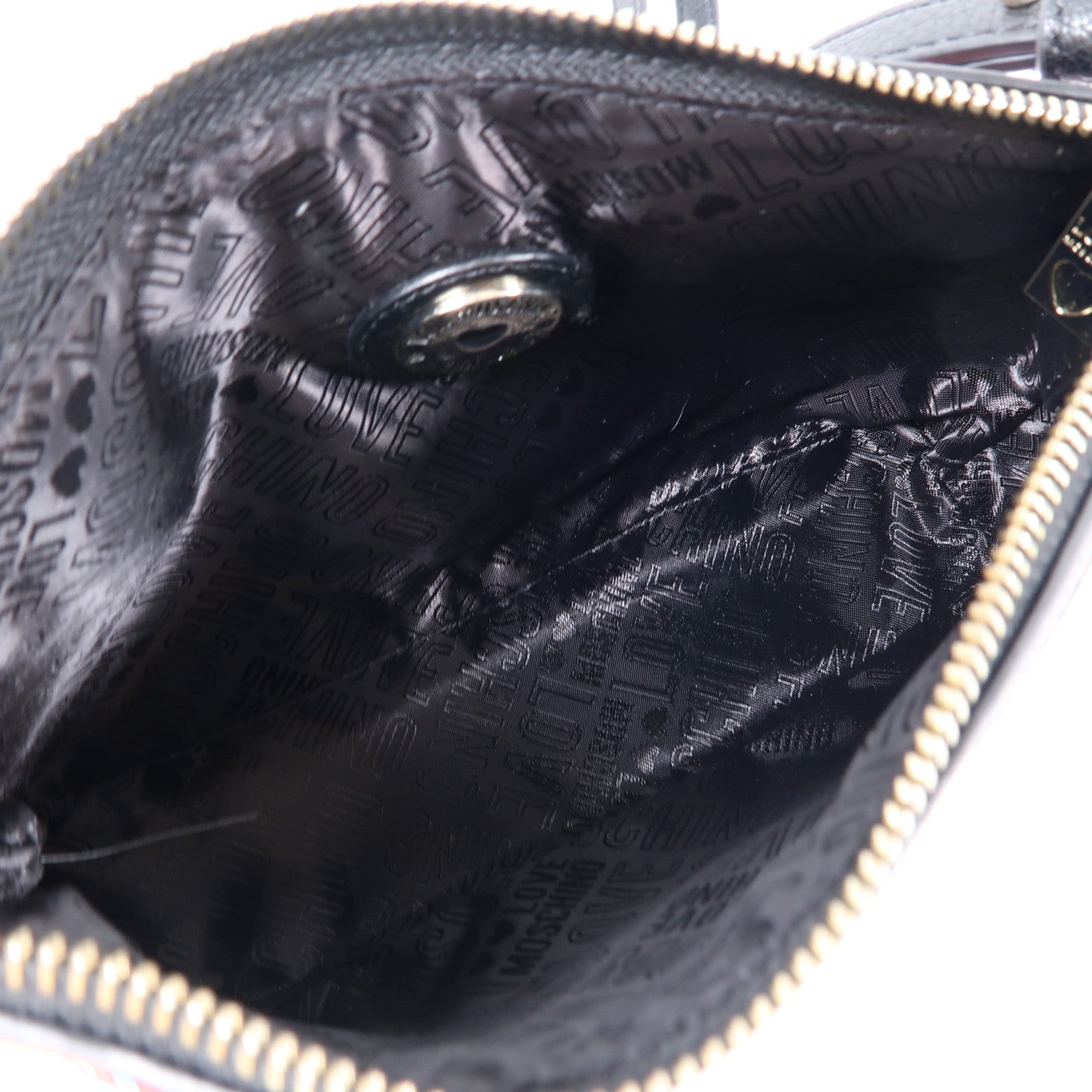 MOSCHINO 塗層帆布Shoulder Bag金扣肩背袋彩色