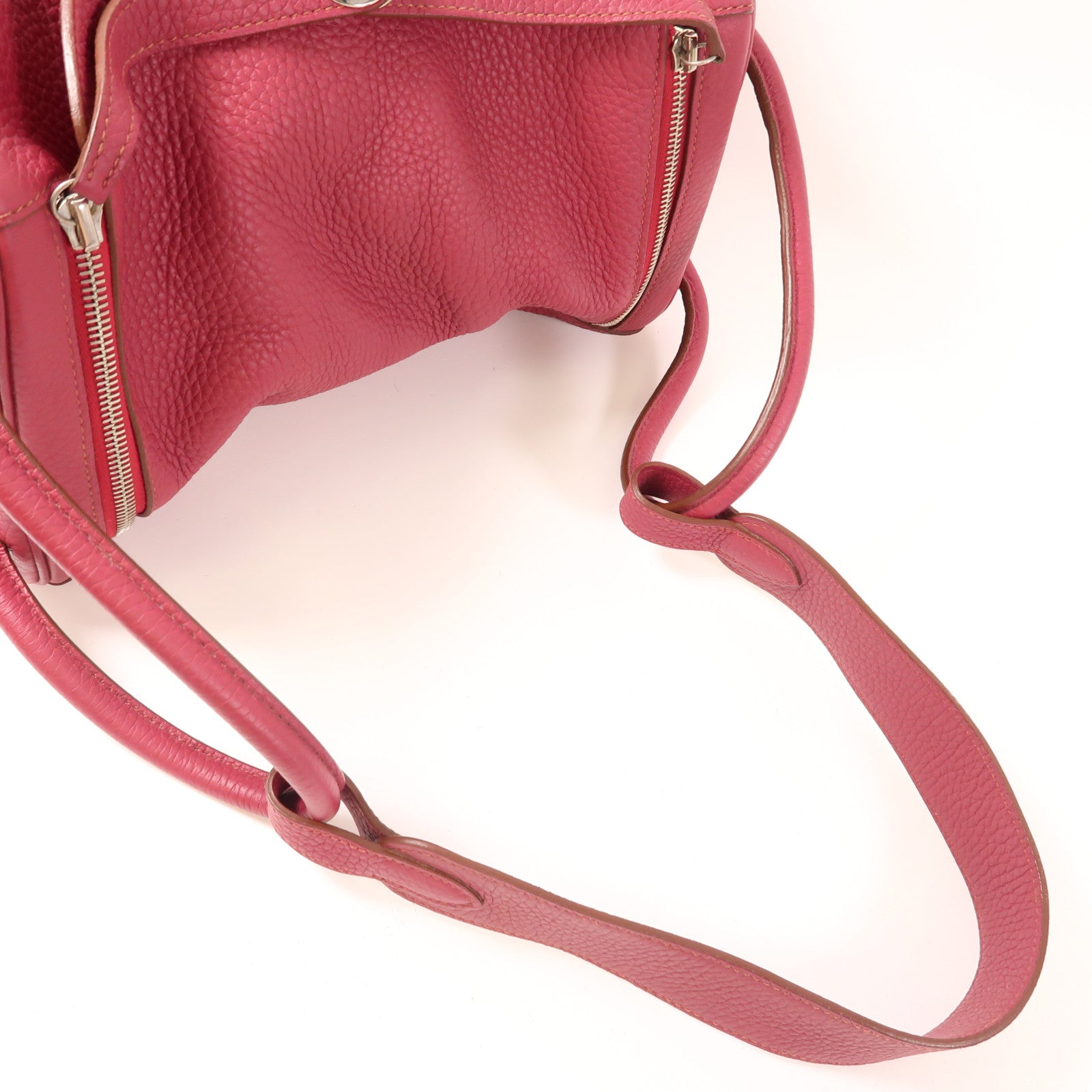 HERMES Clemence皮革Lindy 34銀扣手挽肩背兩用袋Rough H