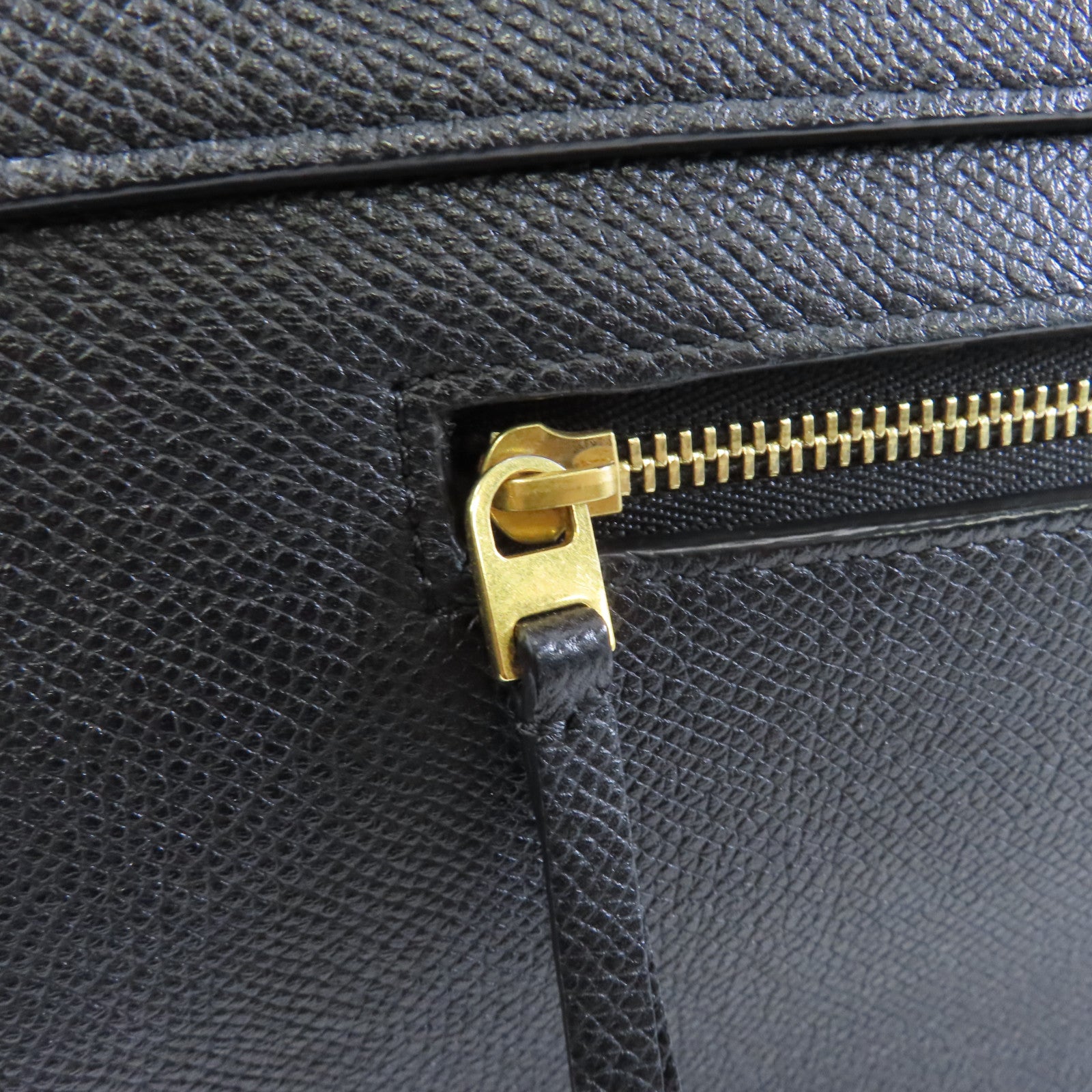 CELINE 牛皮皮革Mini Belt Bag金扣手挽肩背兩用袋黑色