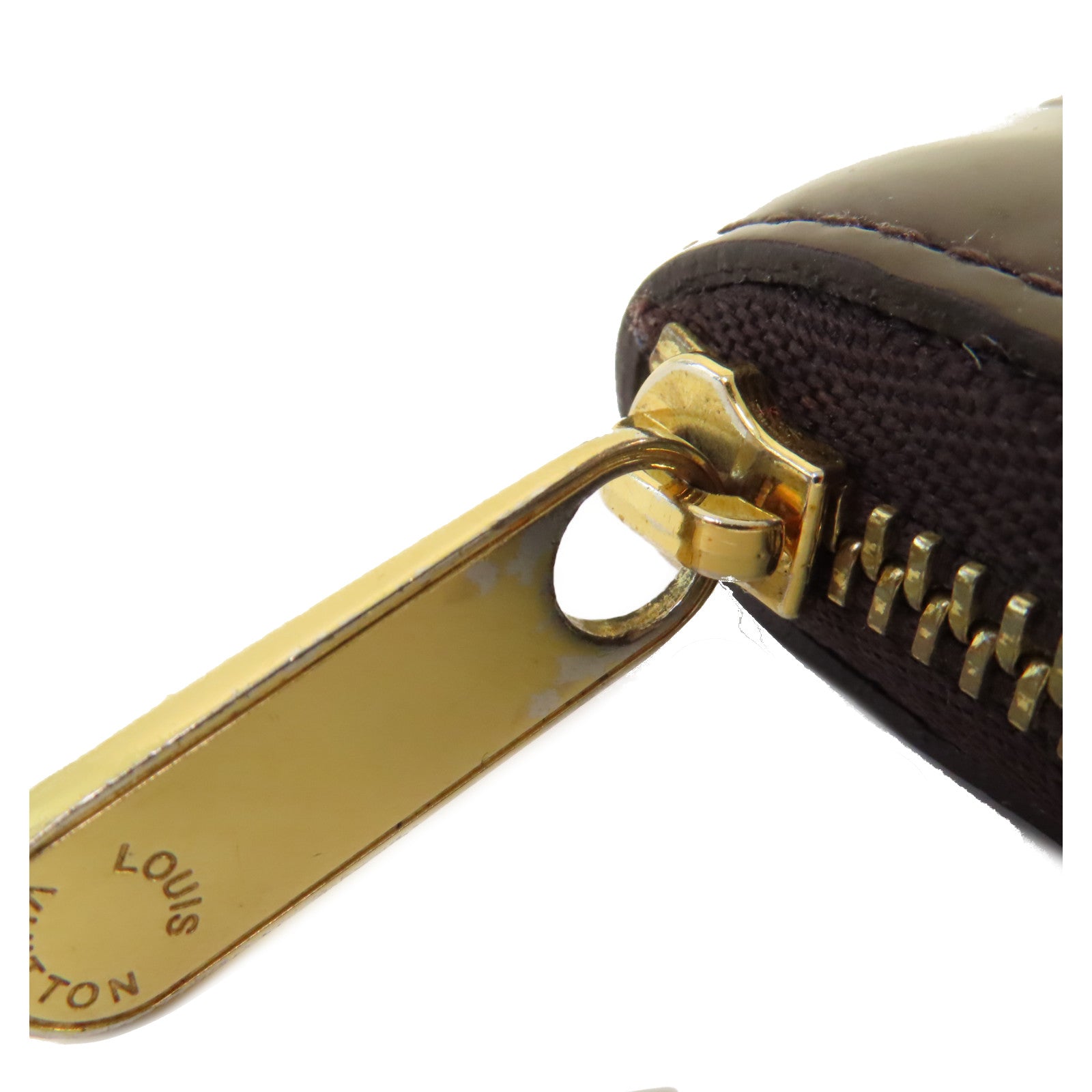 LOUIS VUITTON 【激減優惠】Monogram Vernis Zippy Coin Purse金扣拉鏈零錢卡套酒紅色