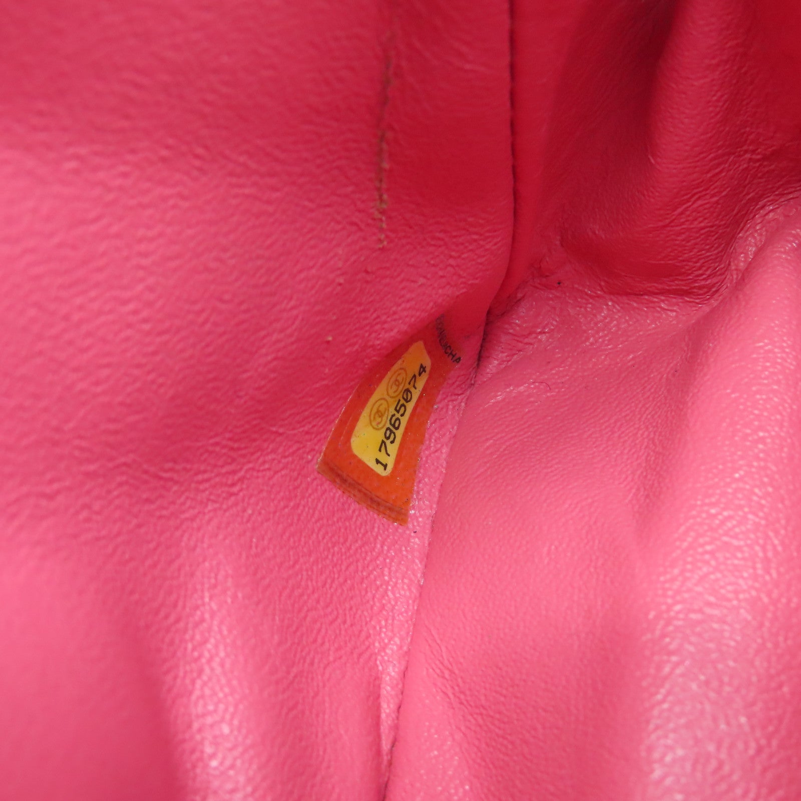 CHANEL Patent Leather Chain Shoulder Bag Silver Buckle Chain Shoulder Bag Pink