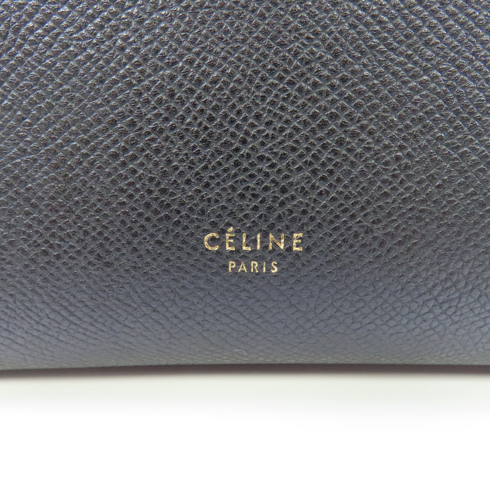 CELINE 牛皮皮革Mini Belt Bag金扣手挽肩背兩用袋黑色