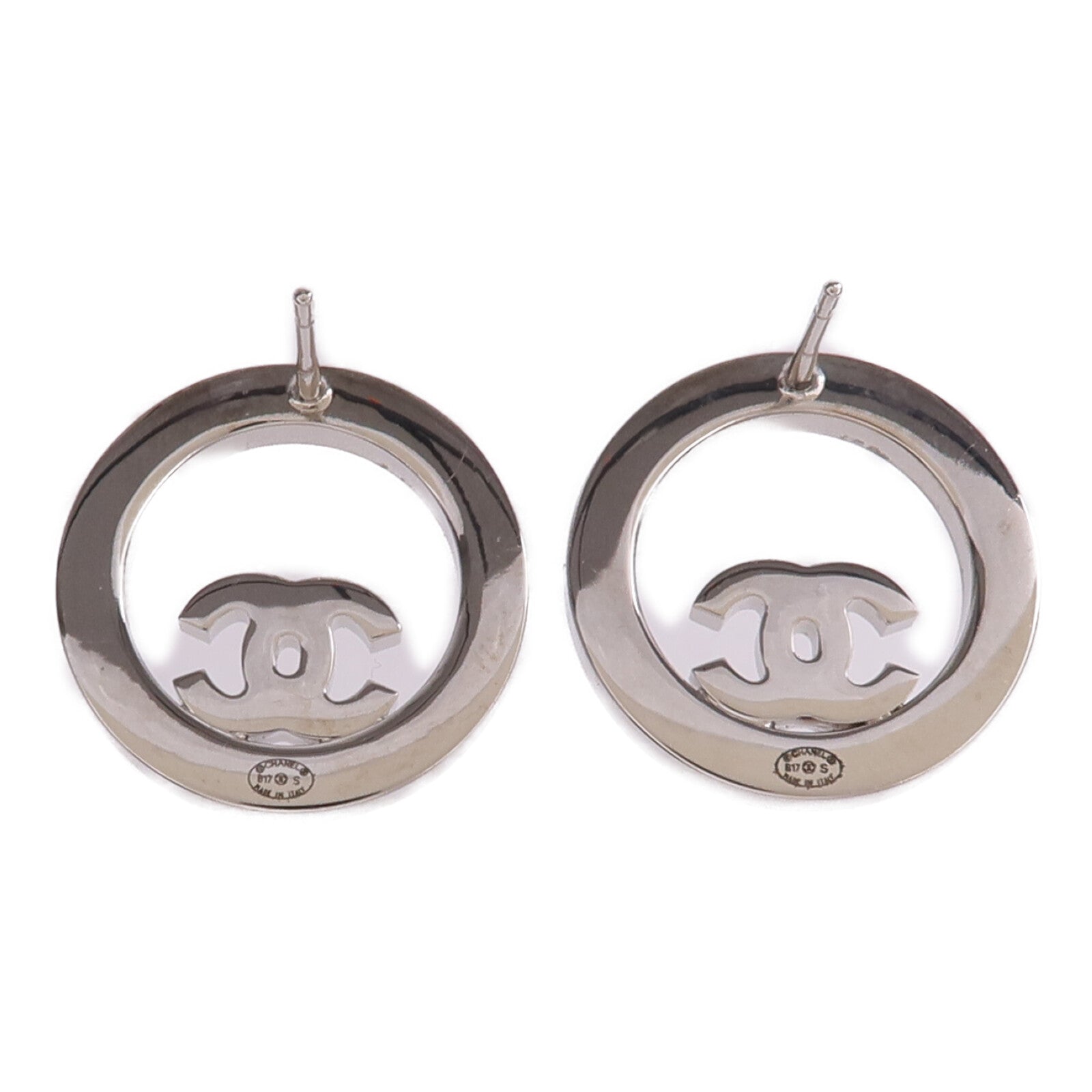 CHANEL 【激減優惠】金屬Earrings銀扣耳環