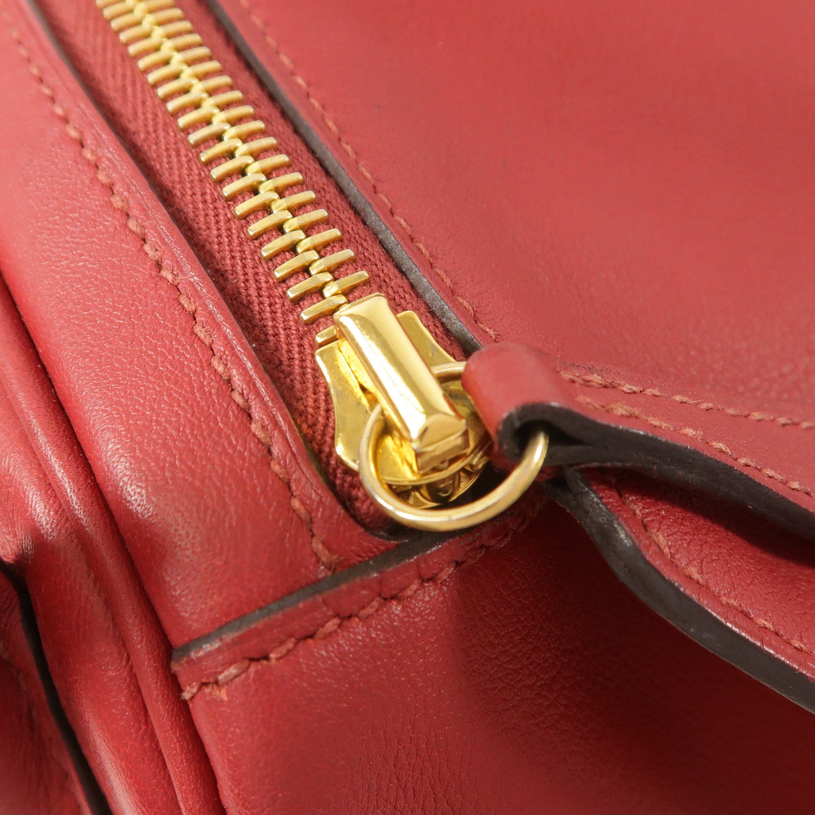 HERMES 皮革Lindy 30手挽肩背兩用袋Rouge Grenat